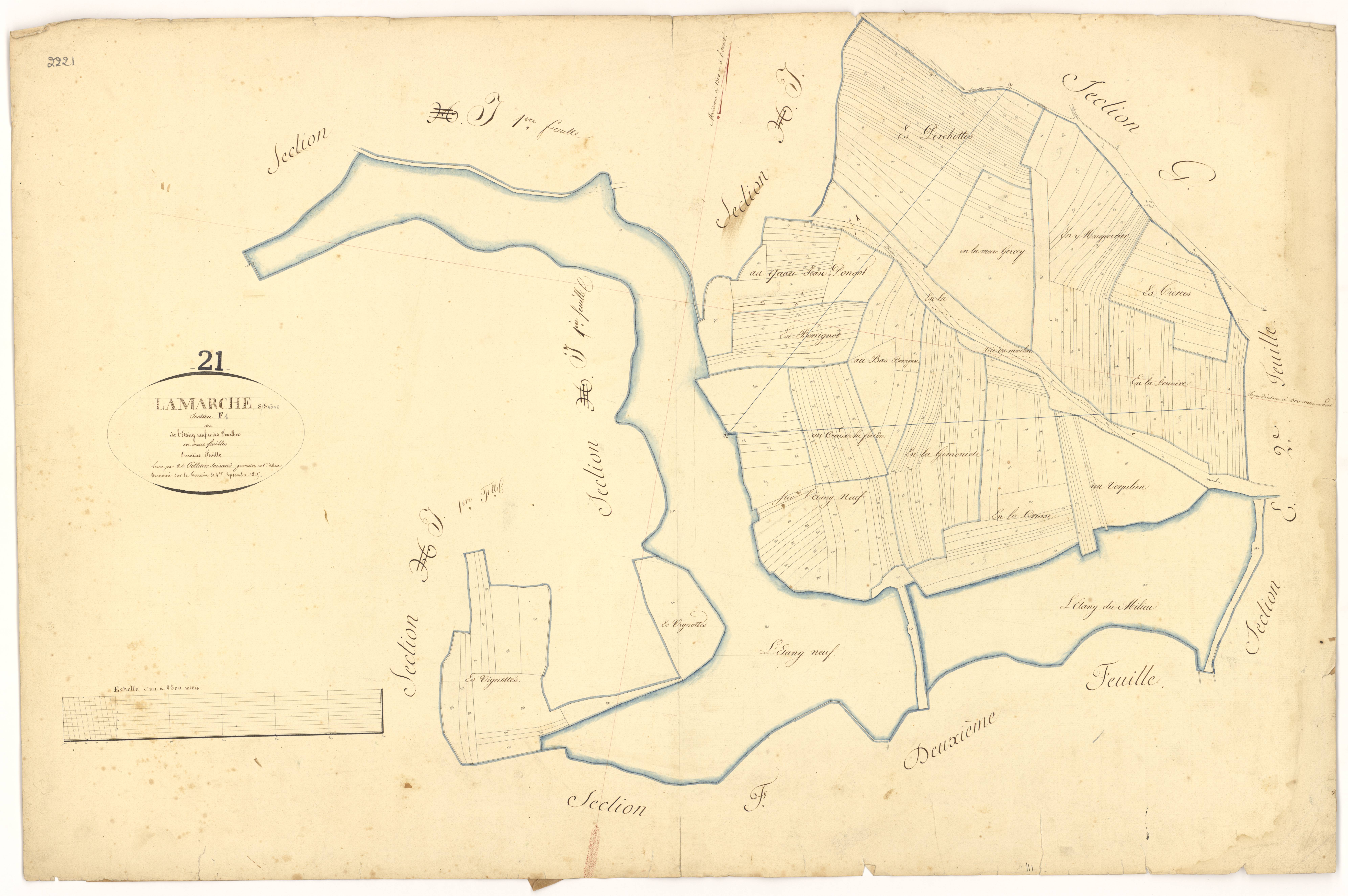 Lamarche-sur-Saône - Section F1 - 3 P PLAN 377/15