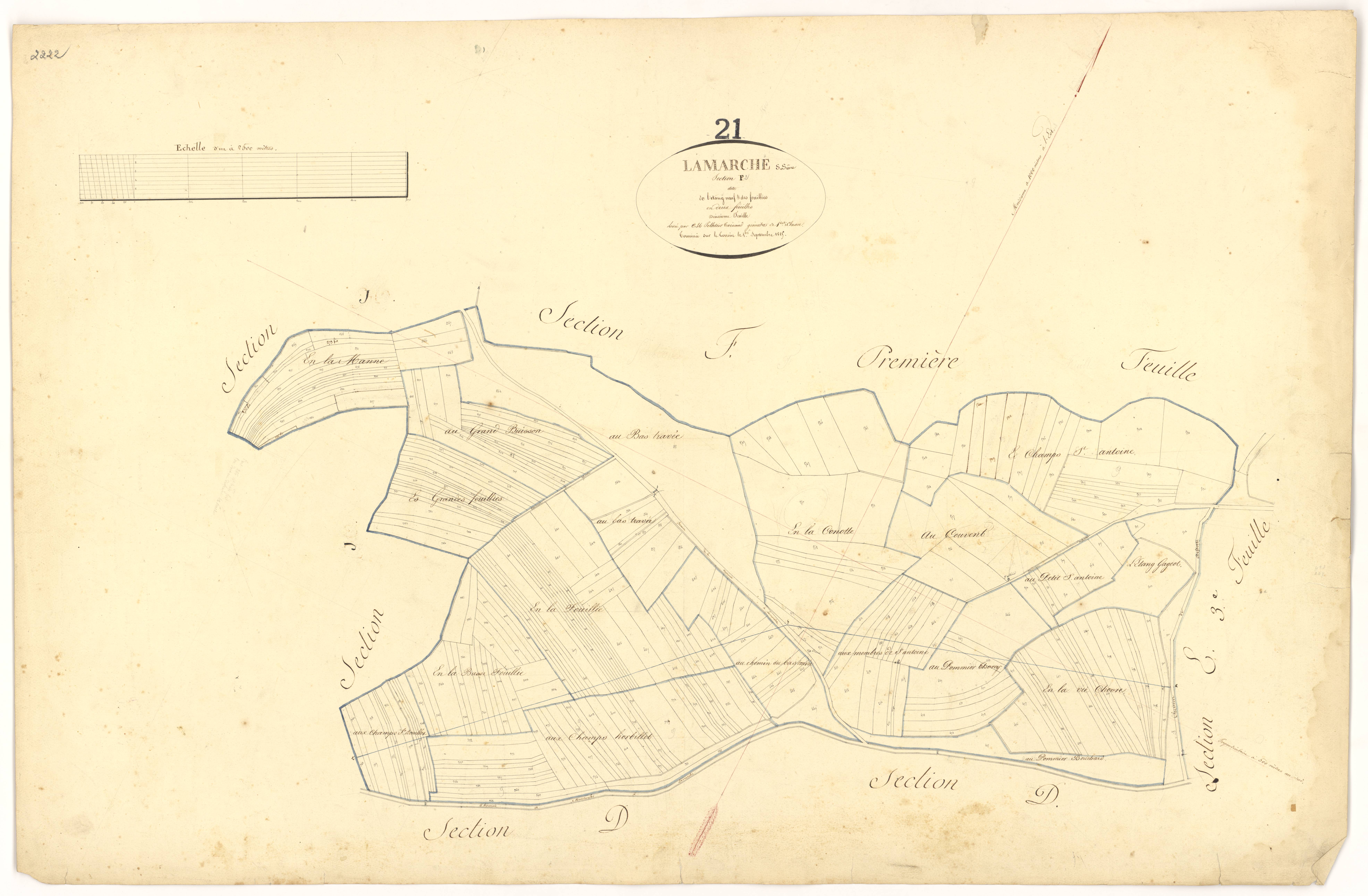Lamarche-sur-Saône - Section F2 - 3 P PLAN 377/16