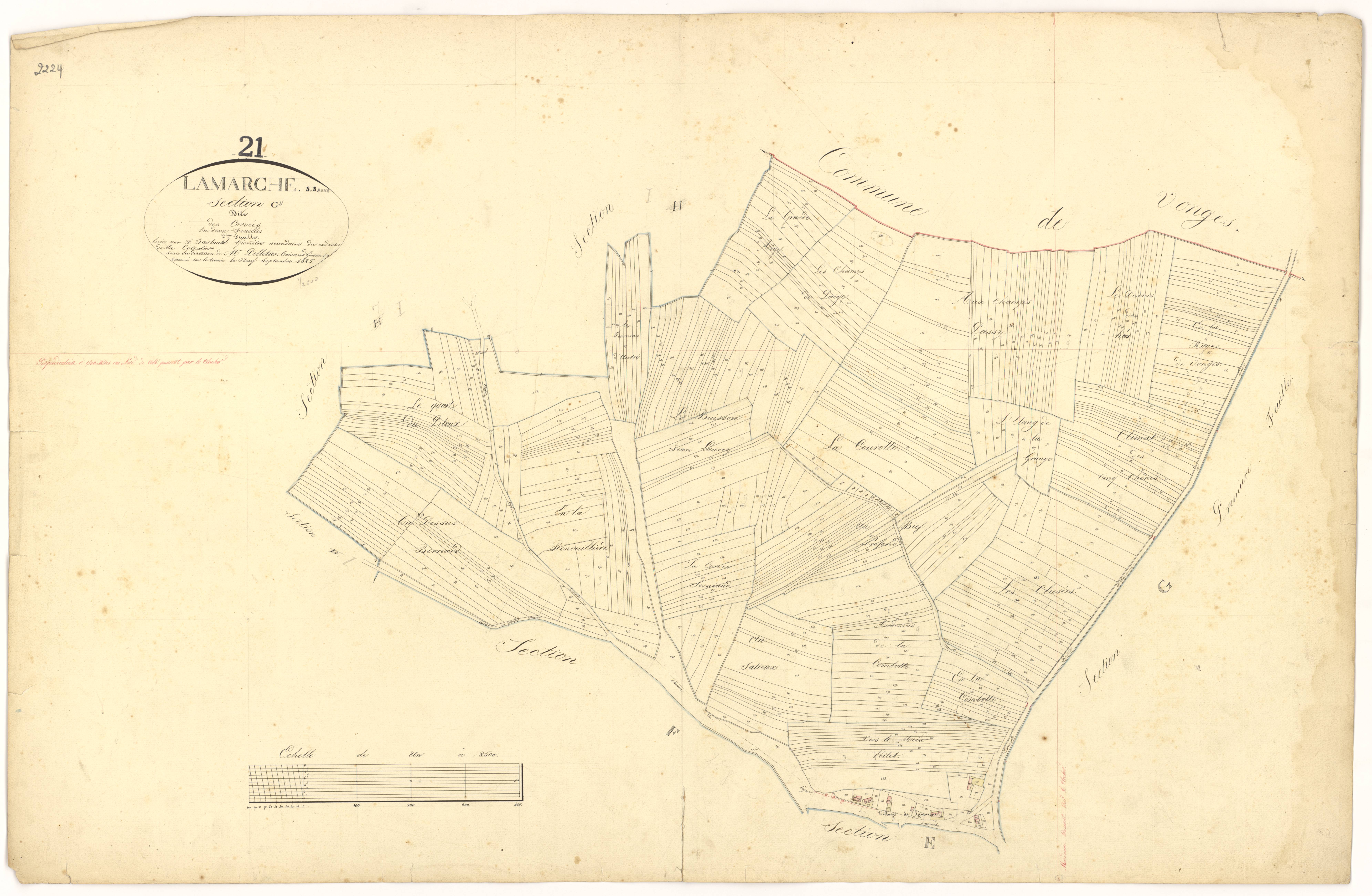 Lamarche-sur-Saône - Section G2 - 3 P PLAN 377/18