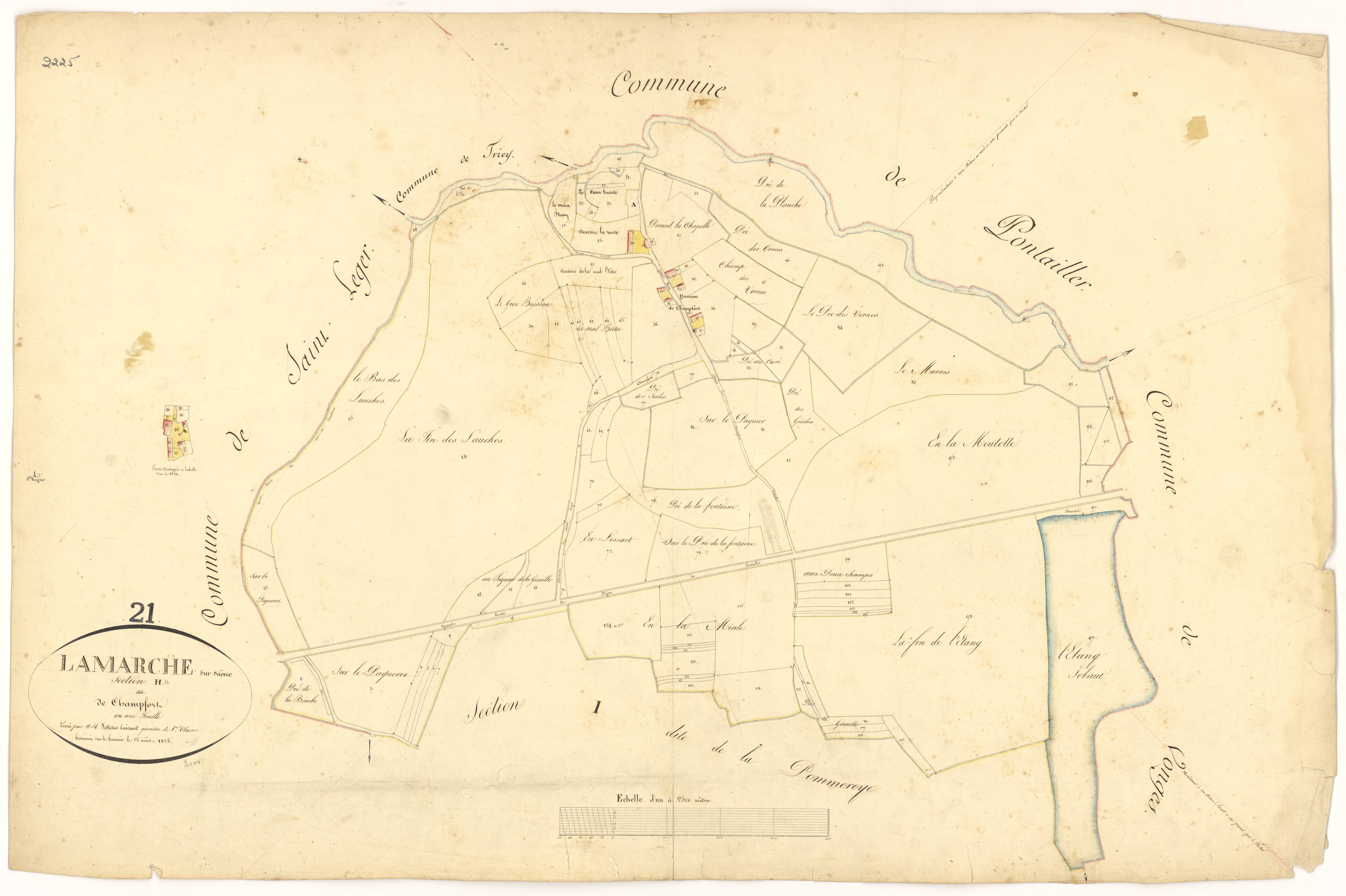 Lamarche-sur-Saône - Section H - 3 P PLAN 377/19