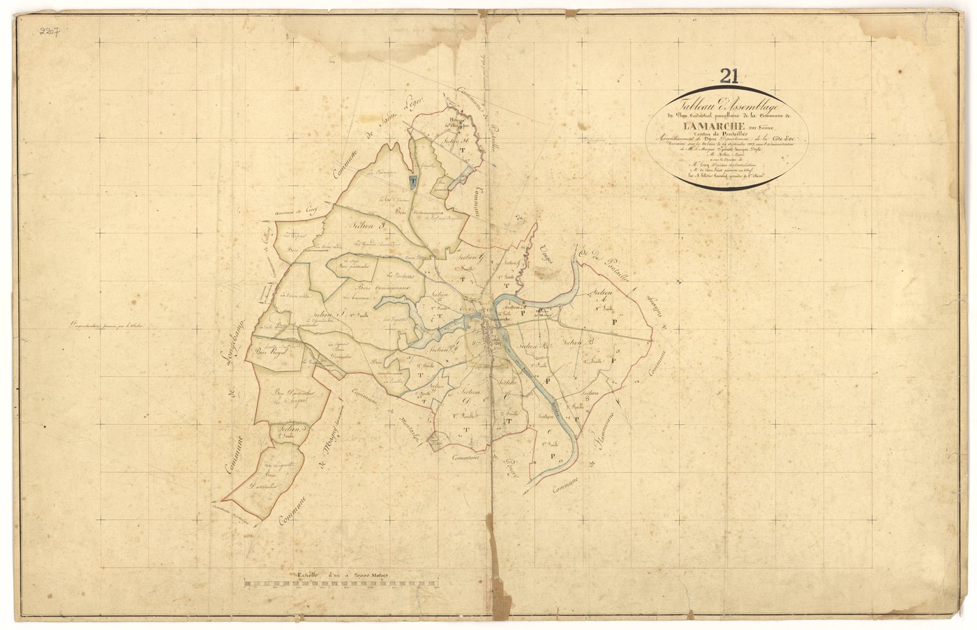 Lamarche-sur-Saône - Tableau d'assemblage - 3 P PLAN 377/1