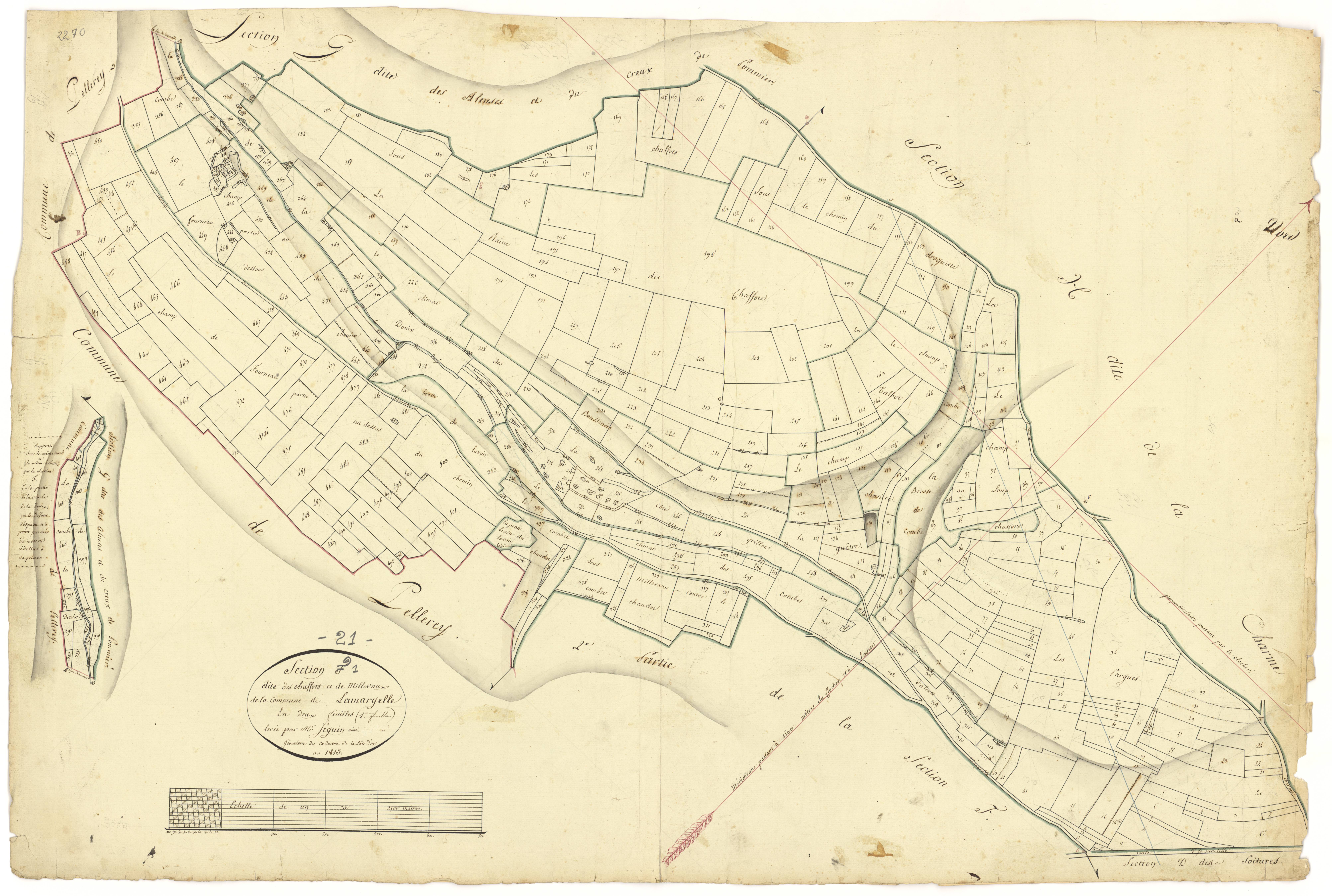 Lamargelle - Section F1 - 3 P PLAN 384/8