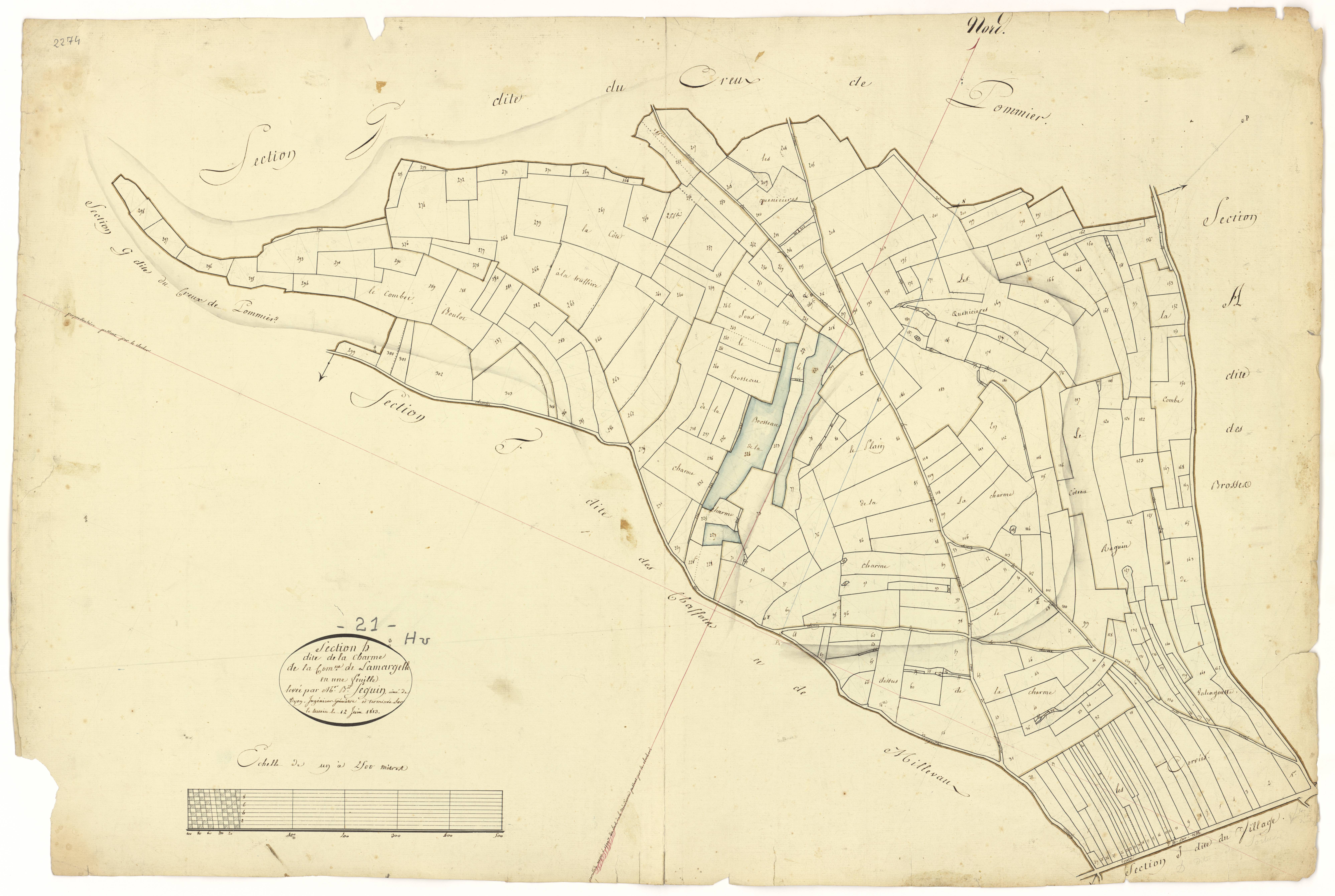 Lamargelle - Section H - 3 P PLAN 384/12