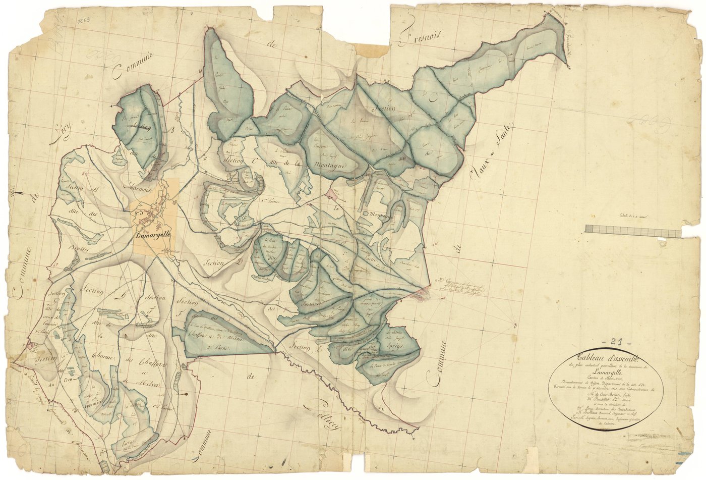 Lamargelle - Tableau d'assemblage - 3 P PLAN 384/1