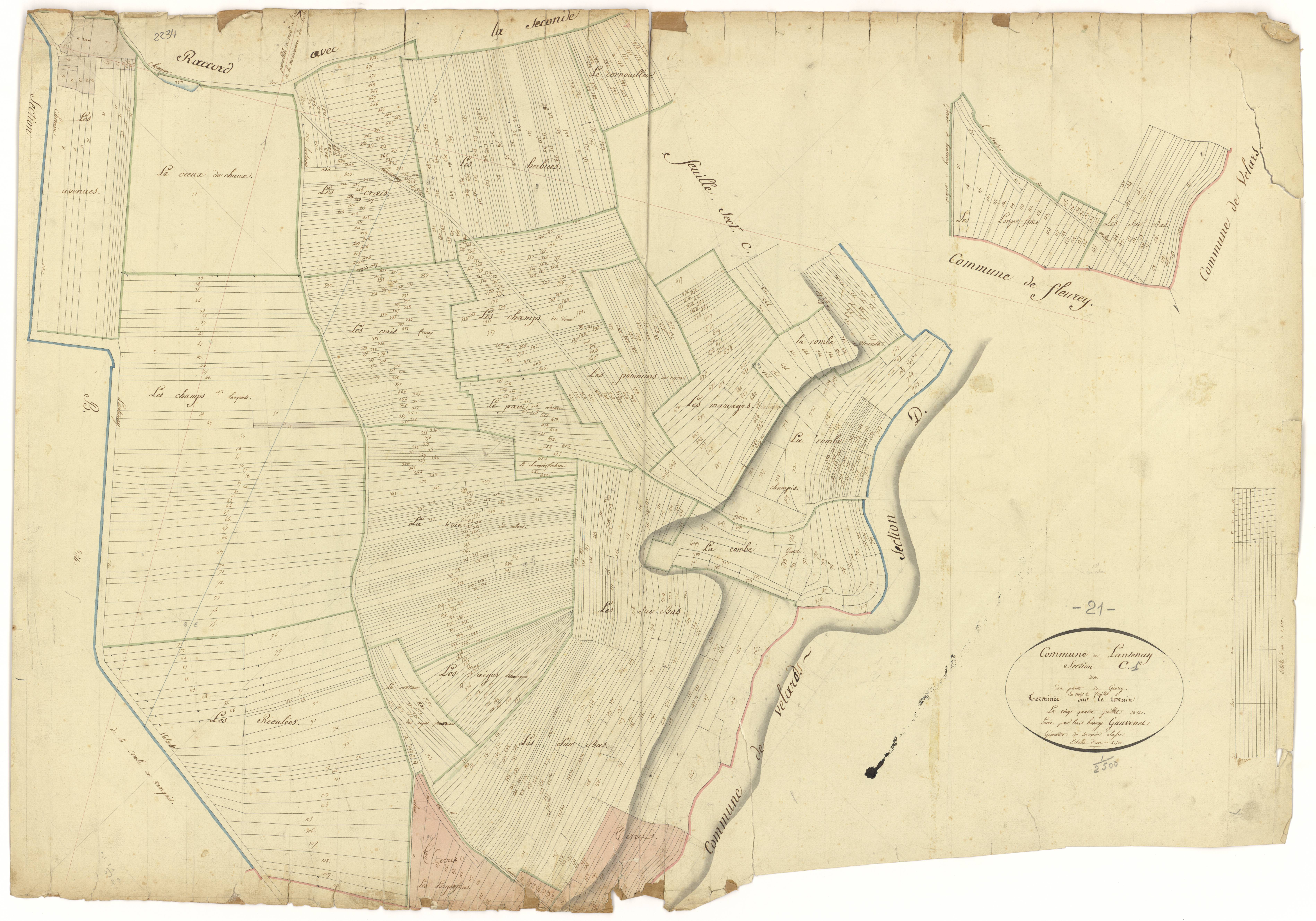 Lantenay - Section C1 - 3 P PLAN 339/6