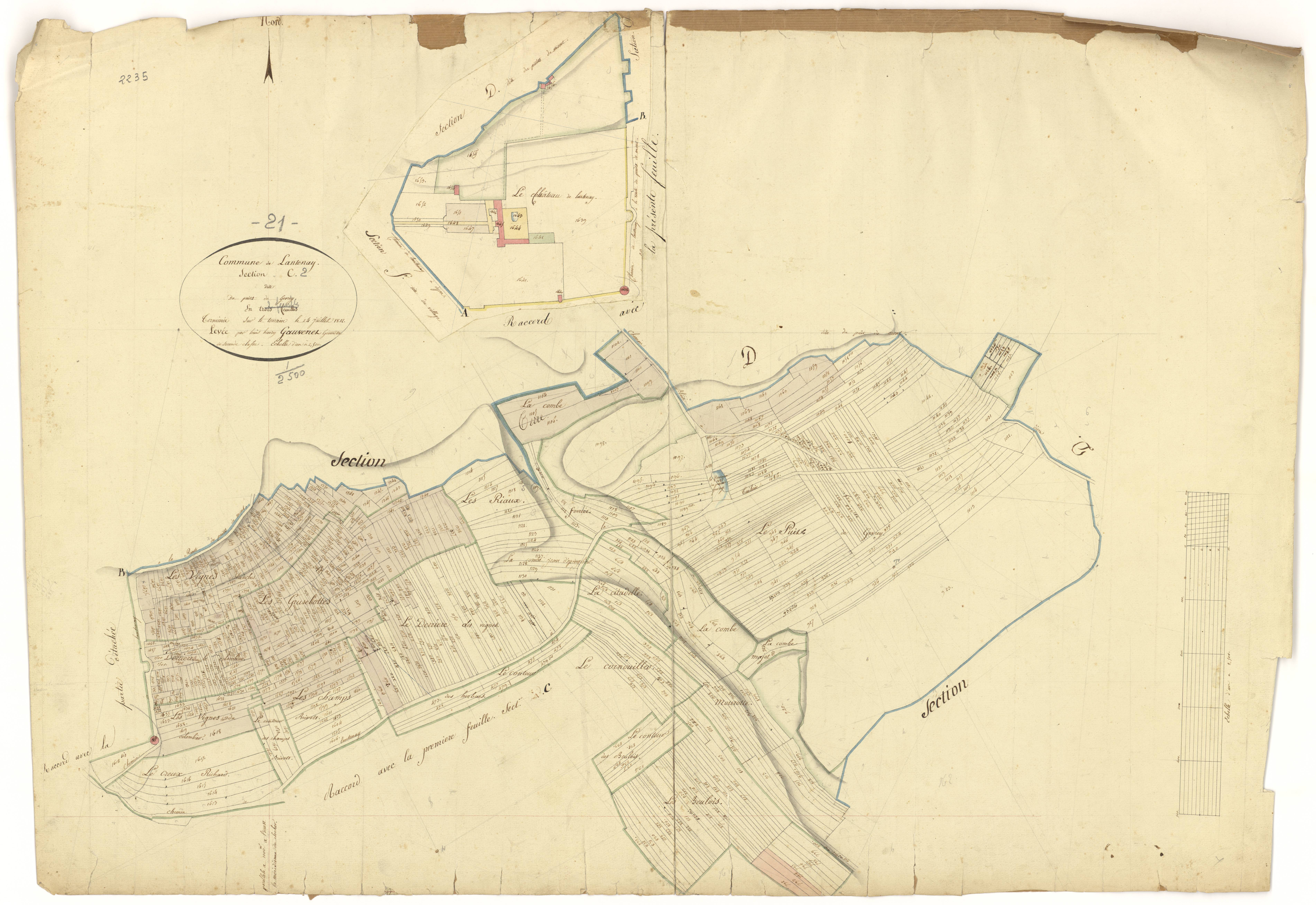 Lantenay - Section C2 - 3 P PLAN 339/7