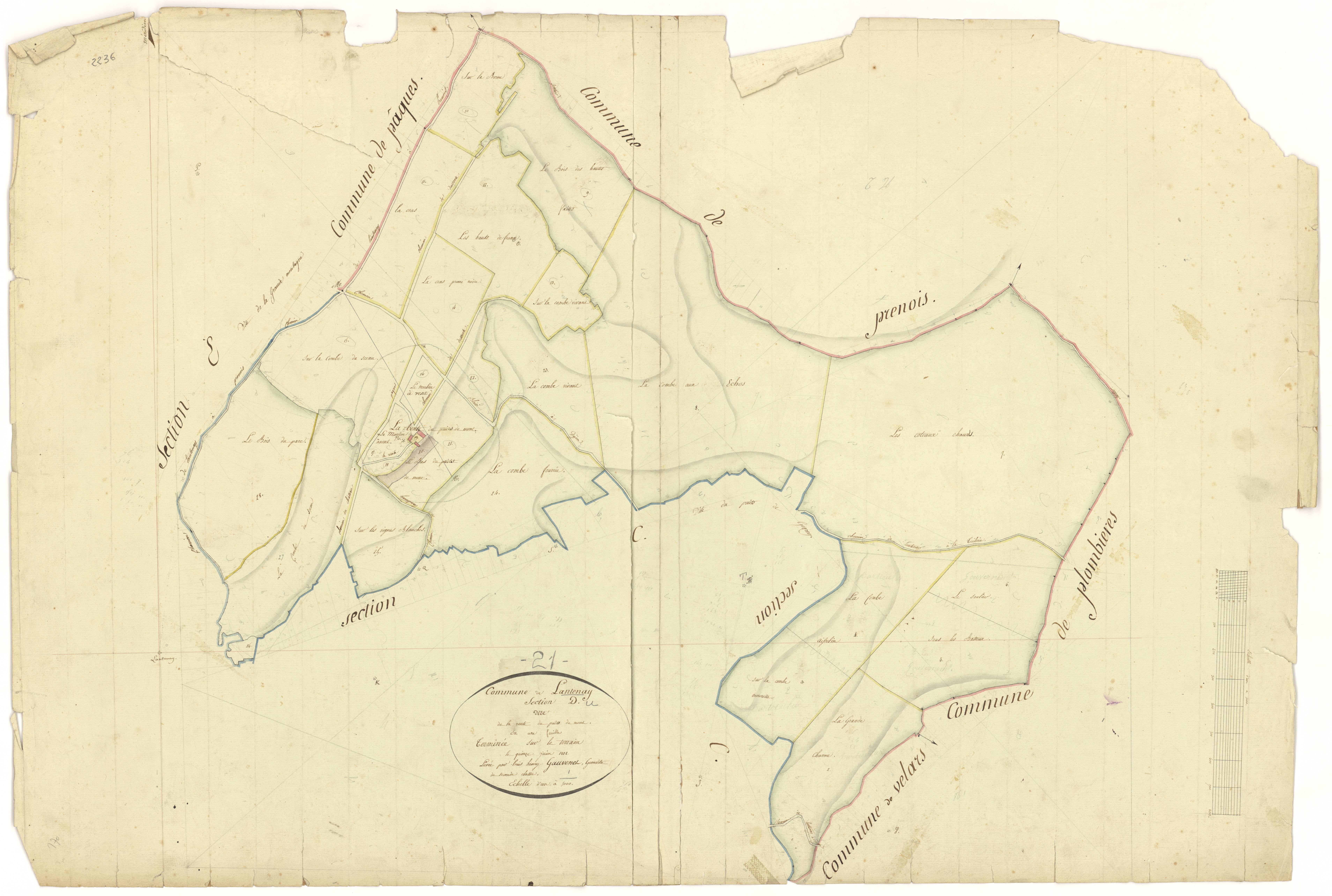 Lantenay - Section D1 - 3 P PLAN 339/8