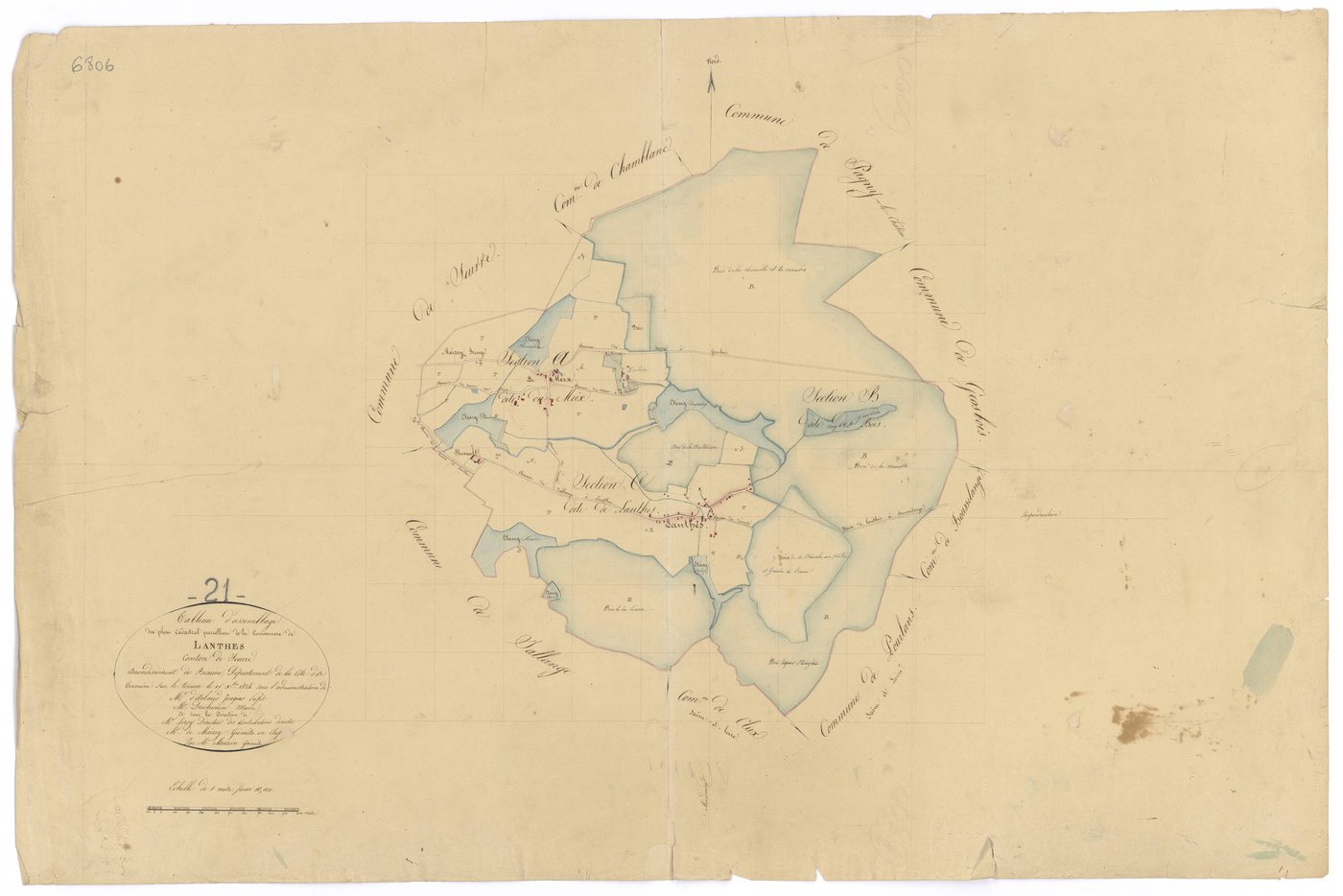 Lanthes - Tableau d'assemblage - 3 P PLAN 340/1