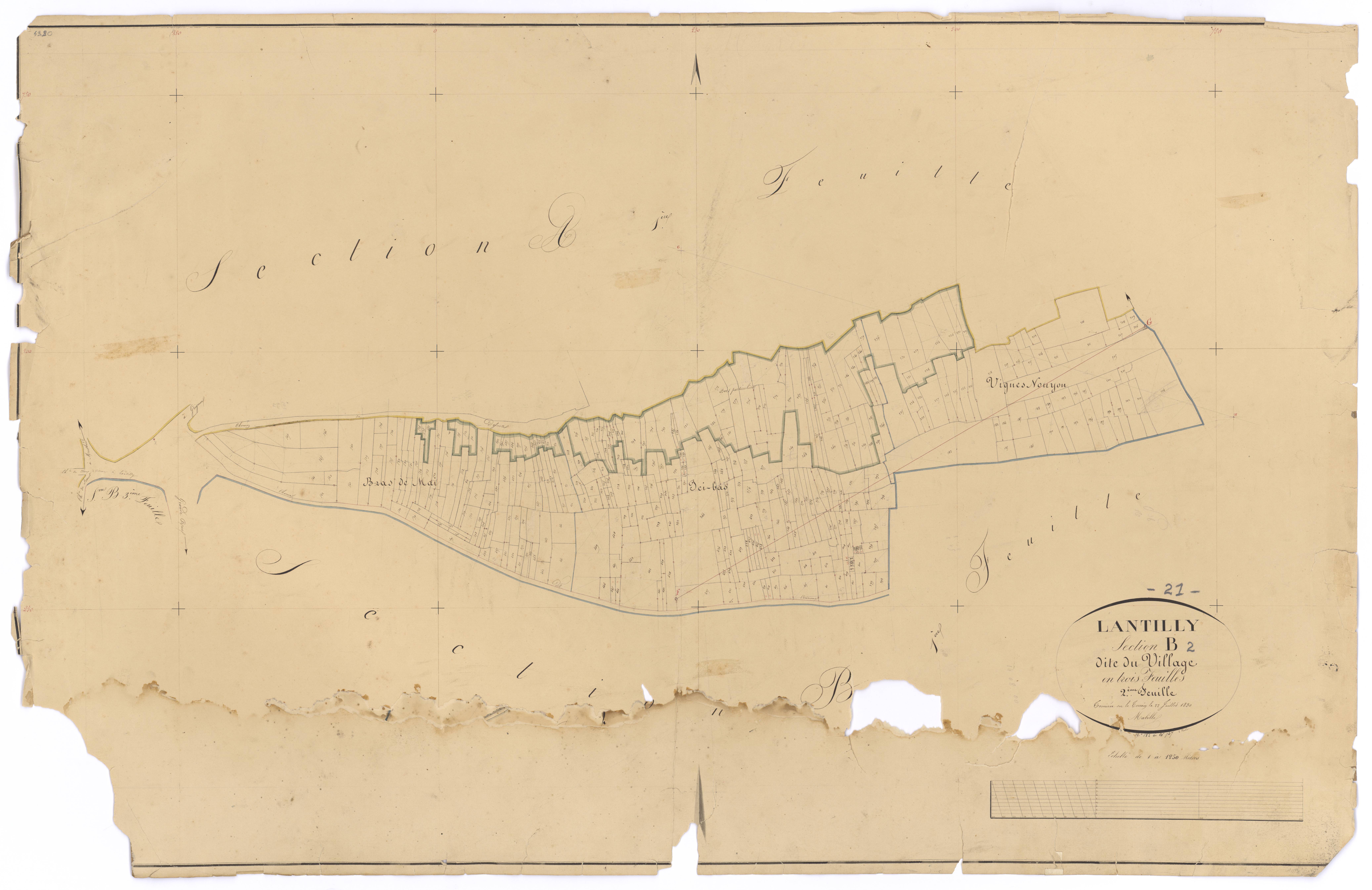 Lantilly - Section B2 - 3 P PLAN 341/5