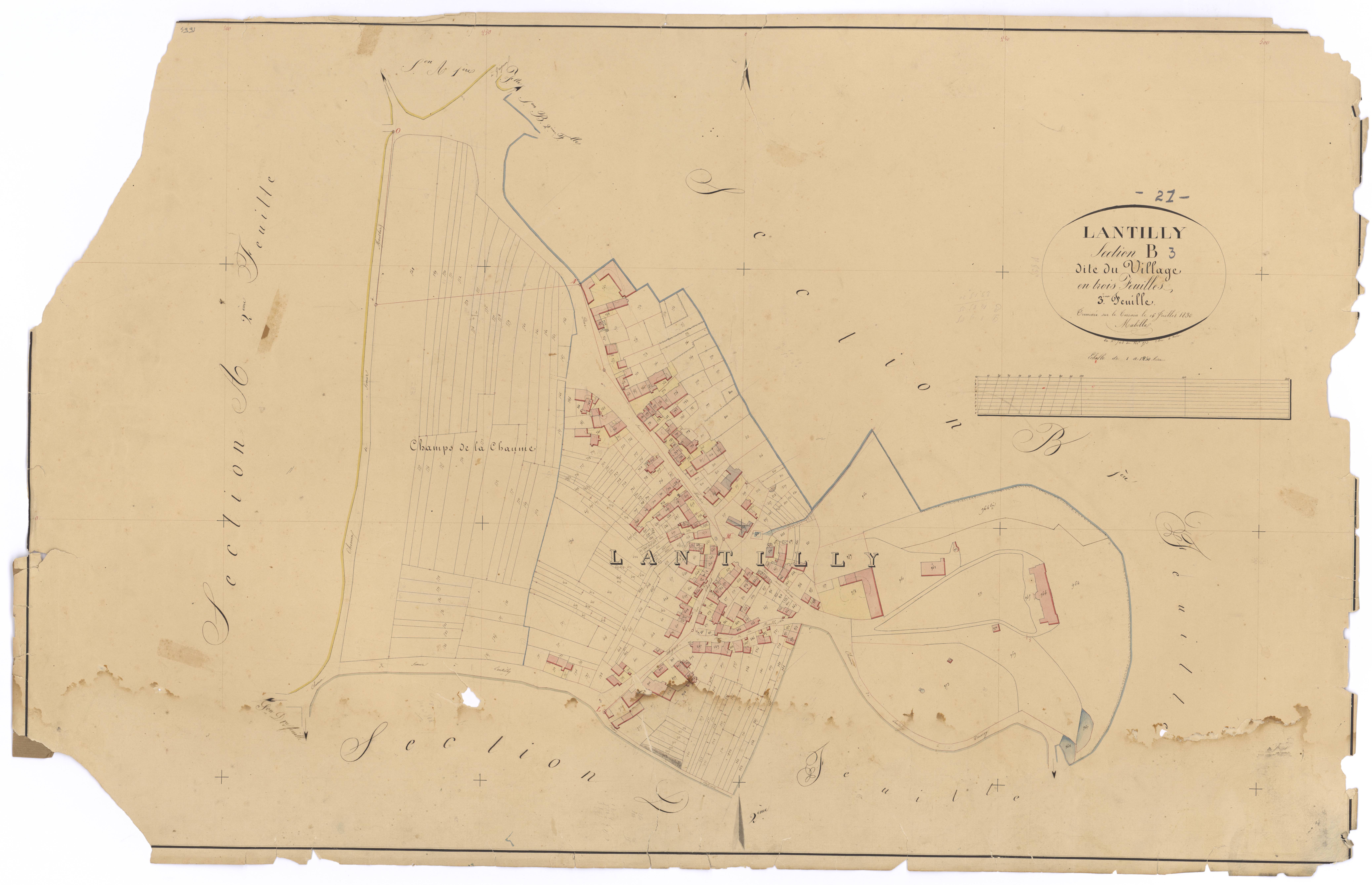 Lantilly - Section B3 - 3 P PLAN 341/6