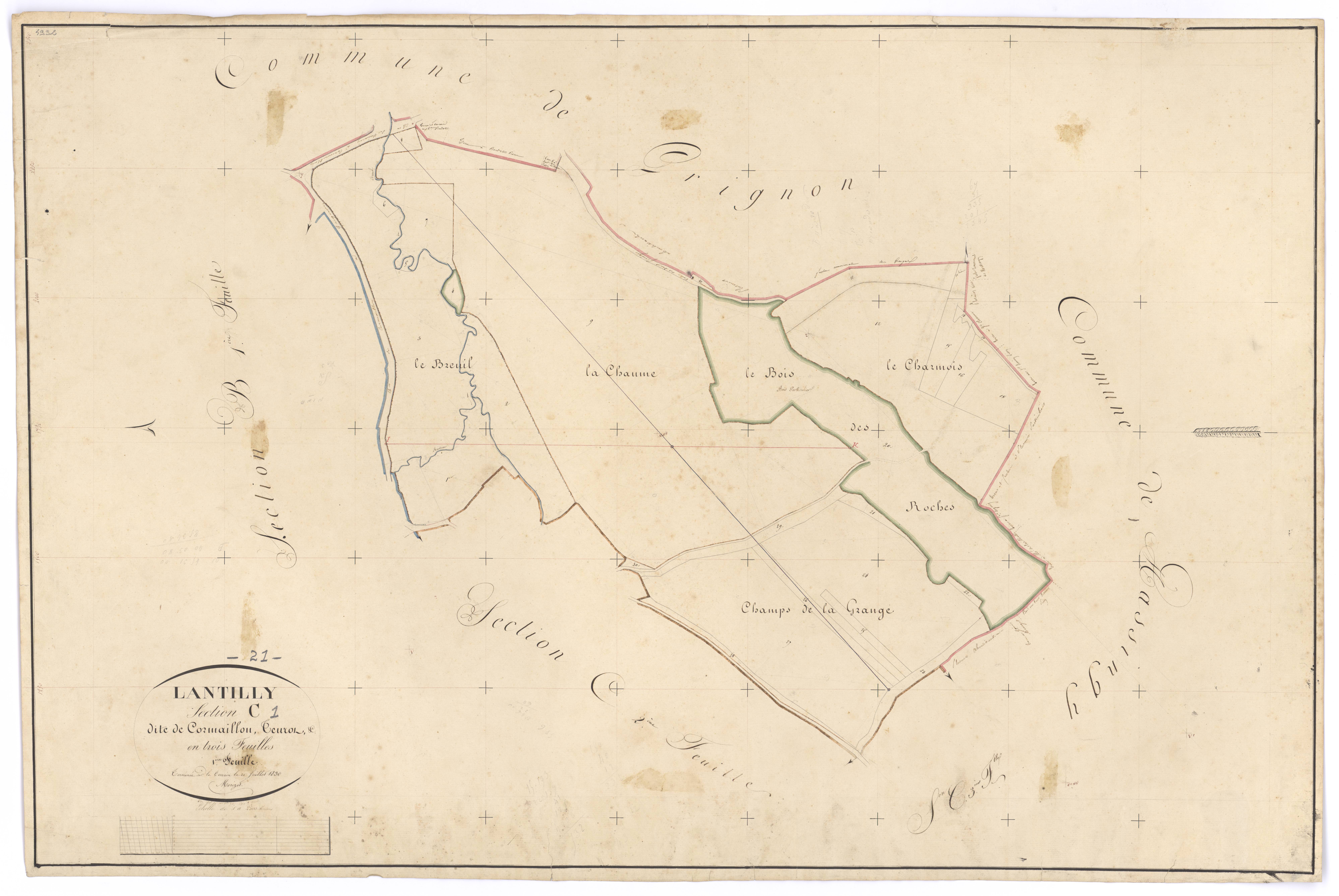 Lantilly - Section C1 - 3 P PLAN 341/7
