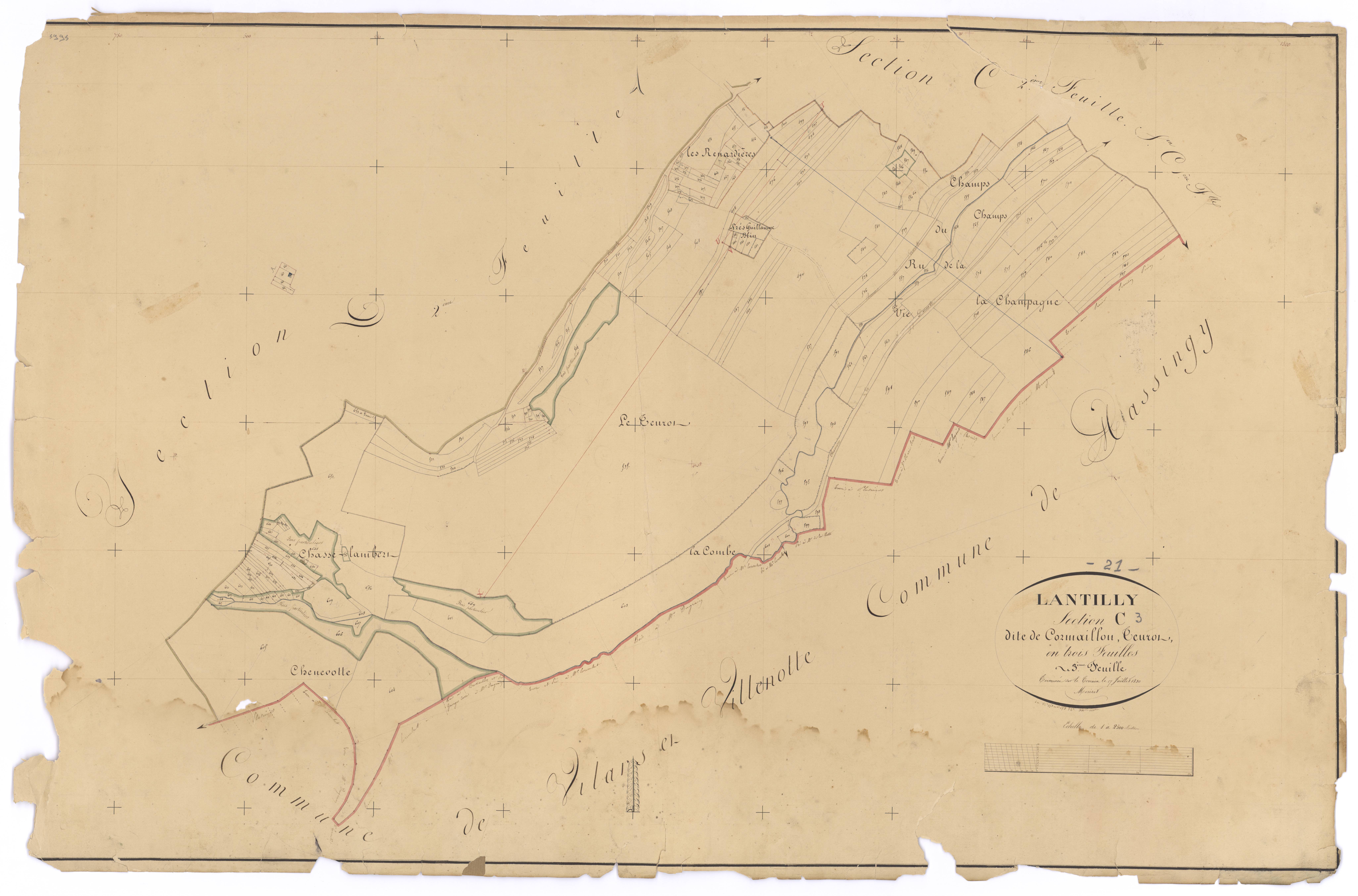 Lantilly - Section C3 - 3 P PLAN 341/9