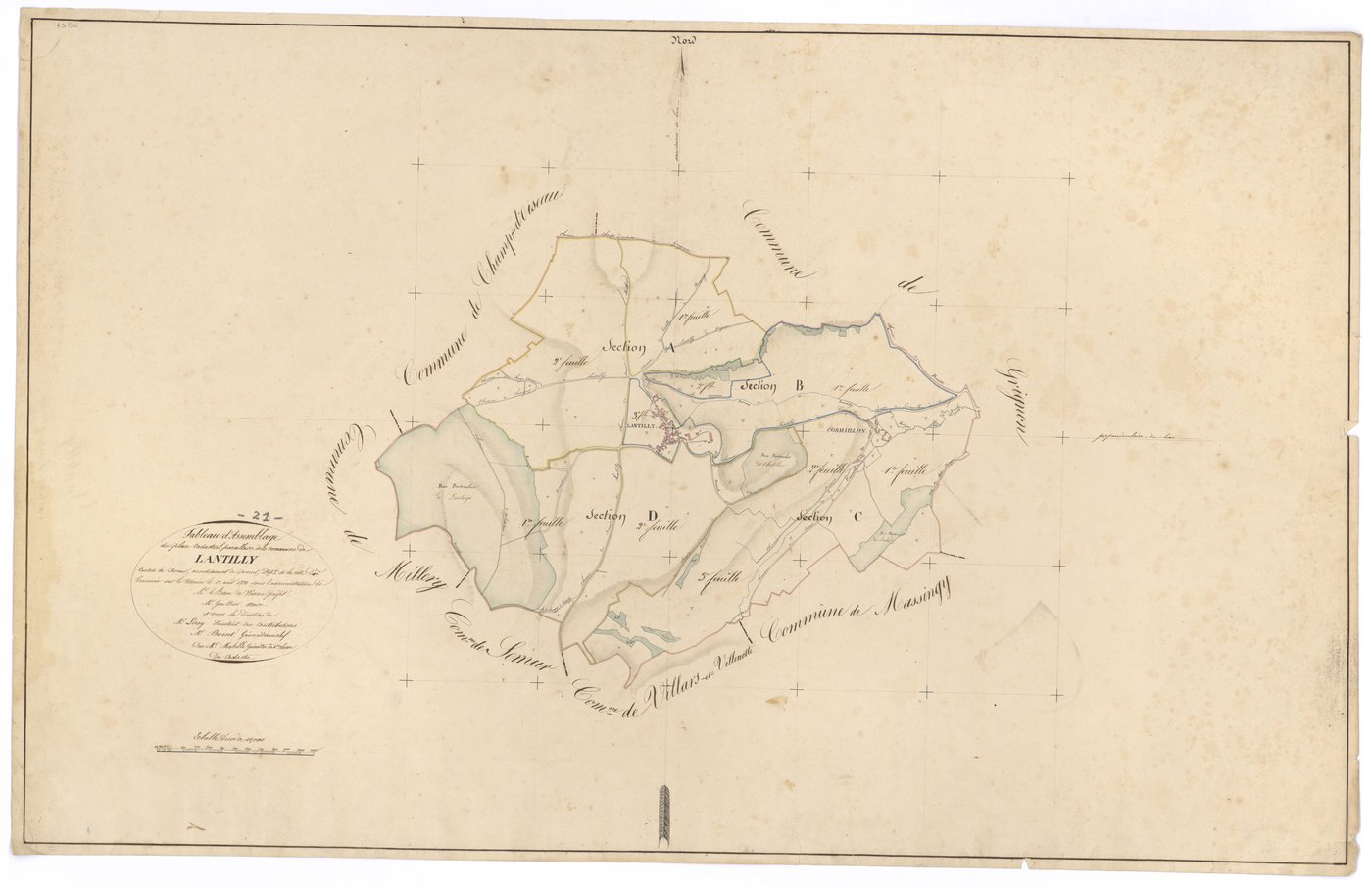 Lantilly - Tableau d'assemblage - 3 P PLAN 341/1