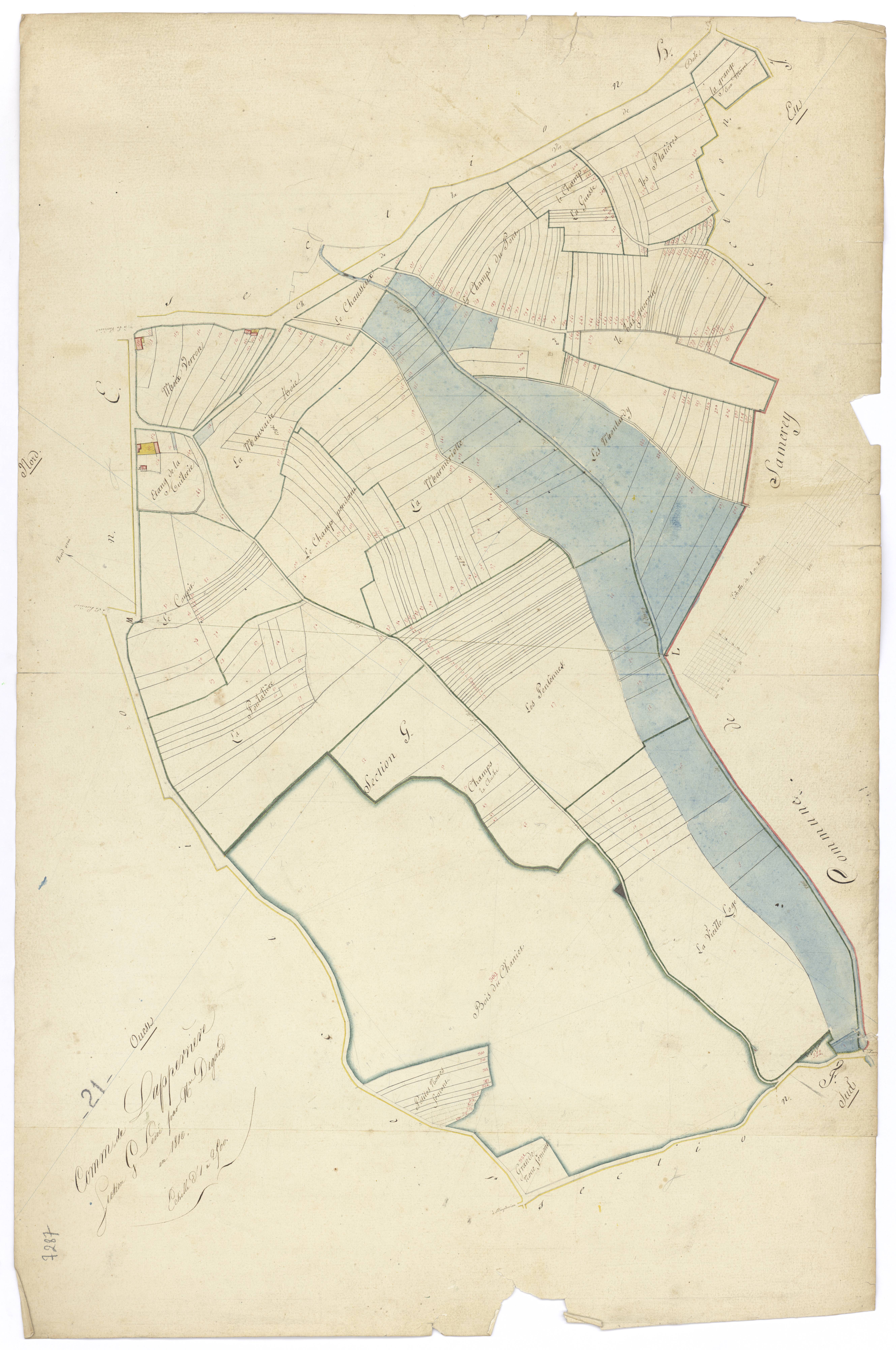 Laperrière-sur-Saône - Section G - 3 P PLAN 480/6