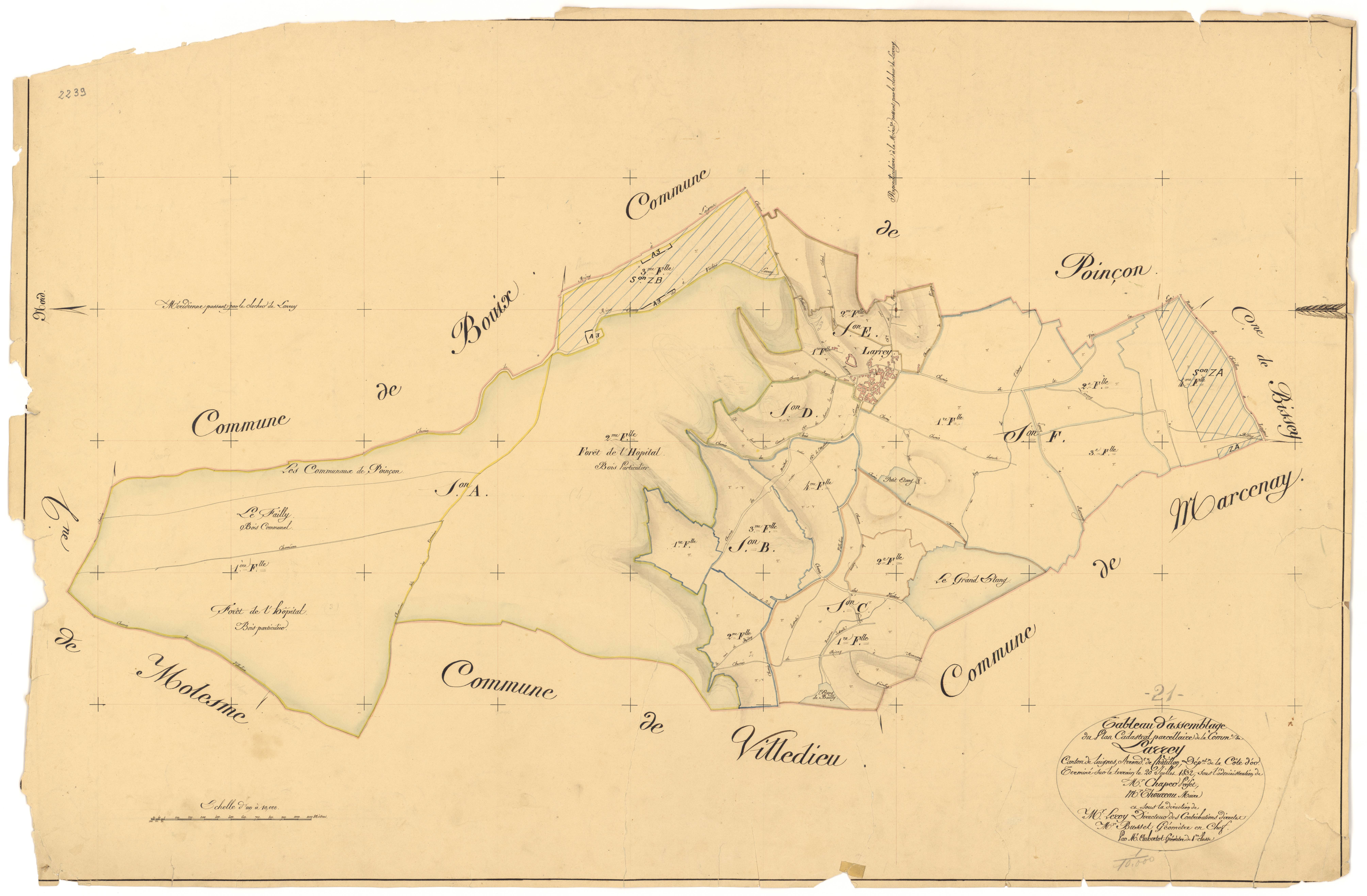 Larrey - Tableau d'assemblage - 3 P PLAN 342/1