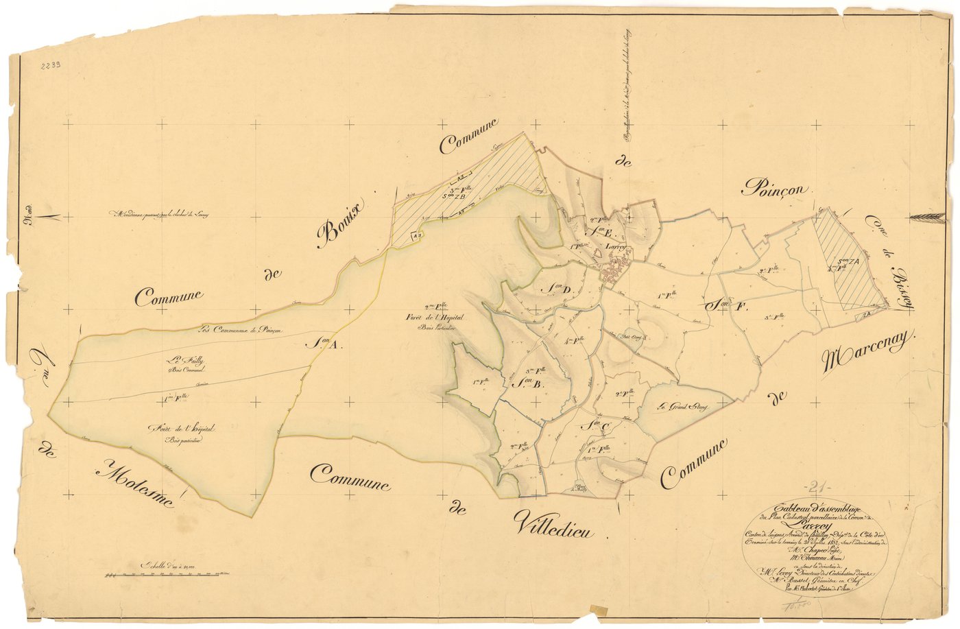 Larrey - Tableau d'assemblage - 3 P PLAN 342/1