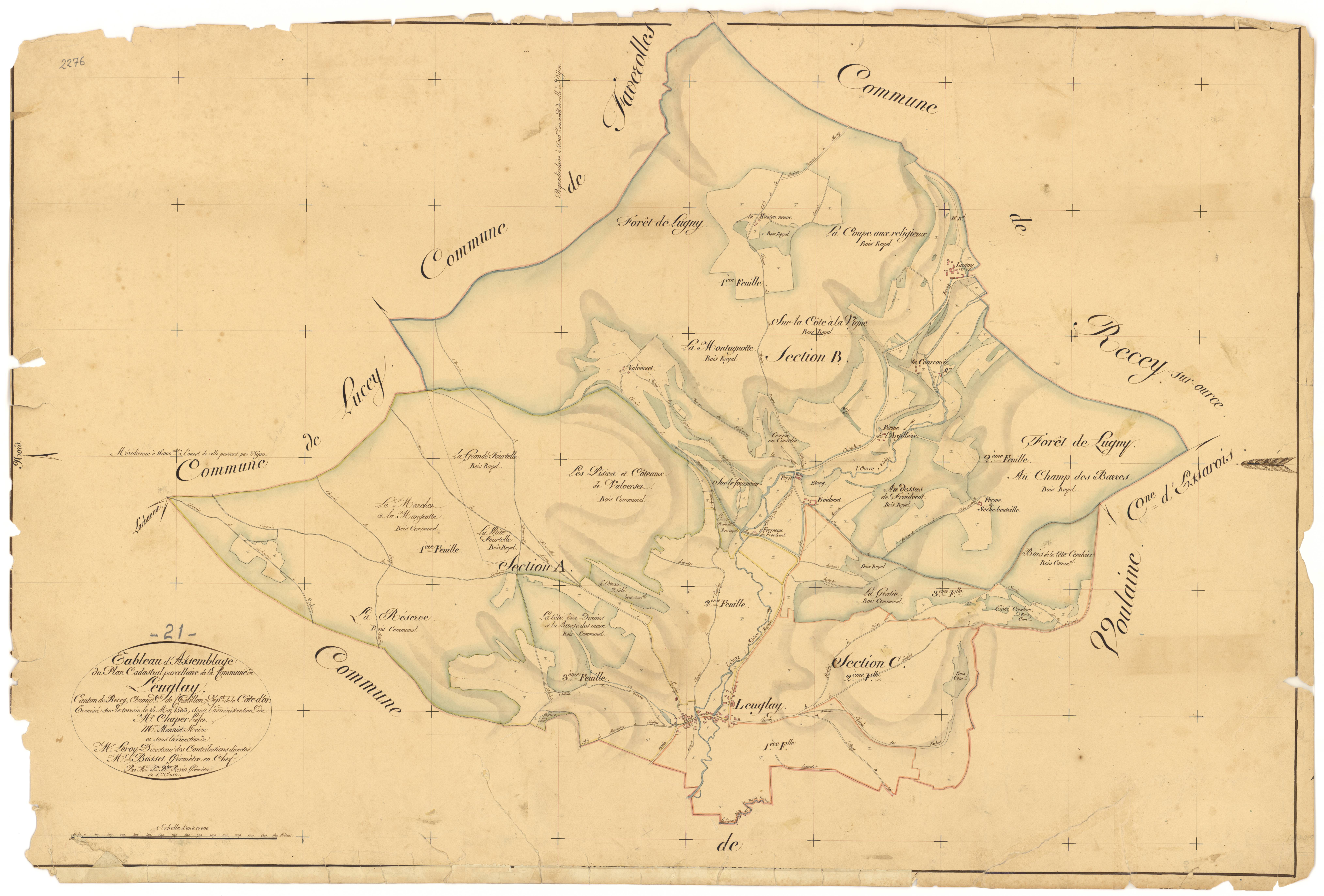 Leuglay - Tableau d'assemblage - 3 P PLAN 344/1