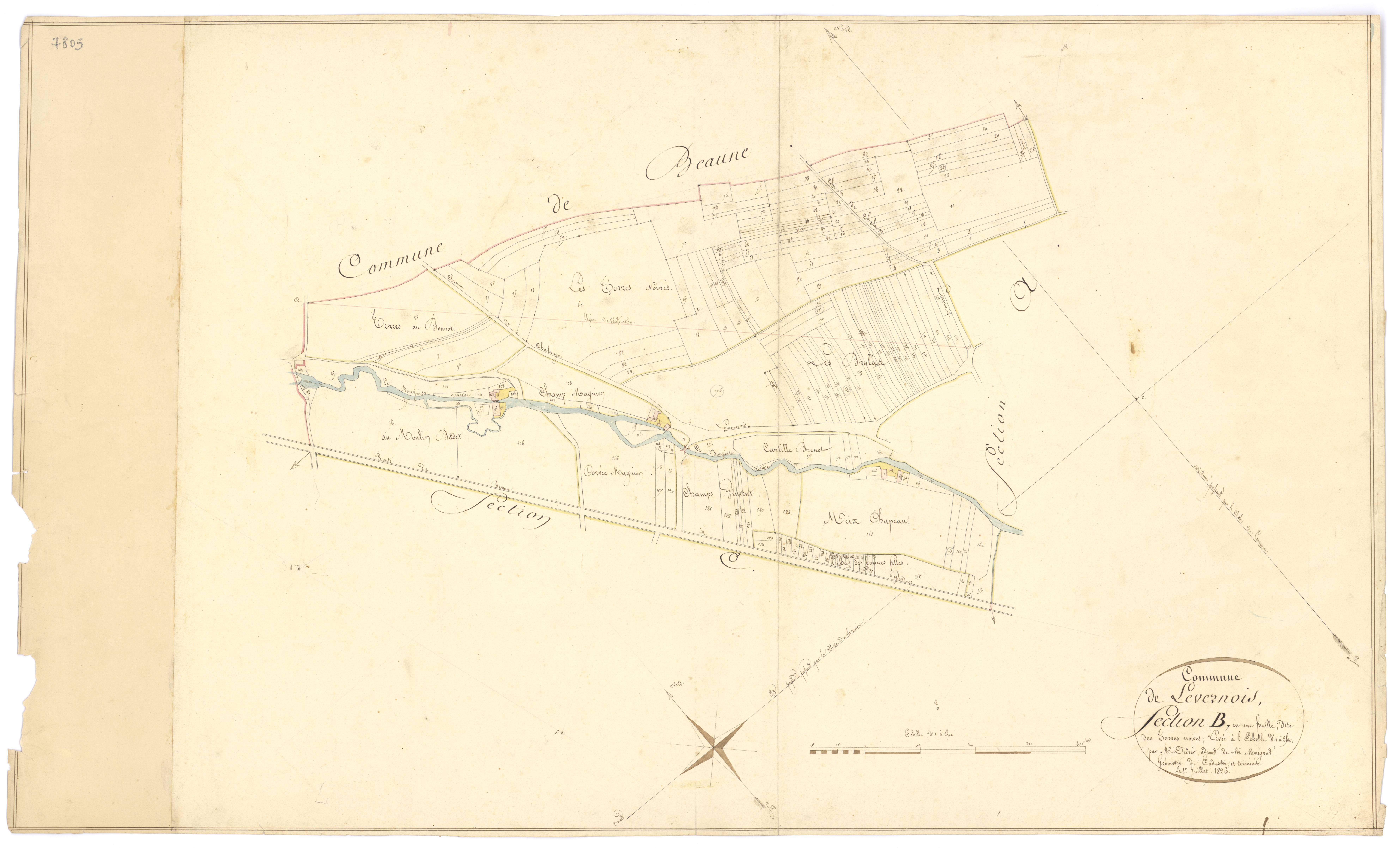 Levernois - Section B - 3 P PLAN 665/3
