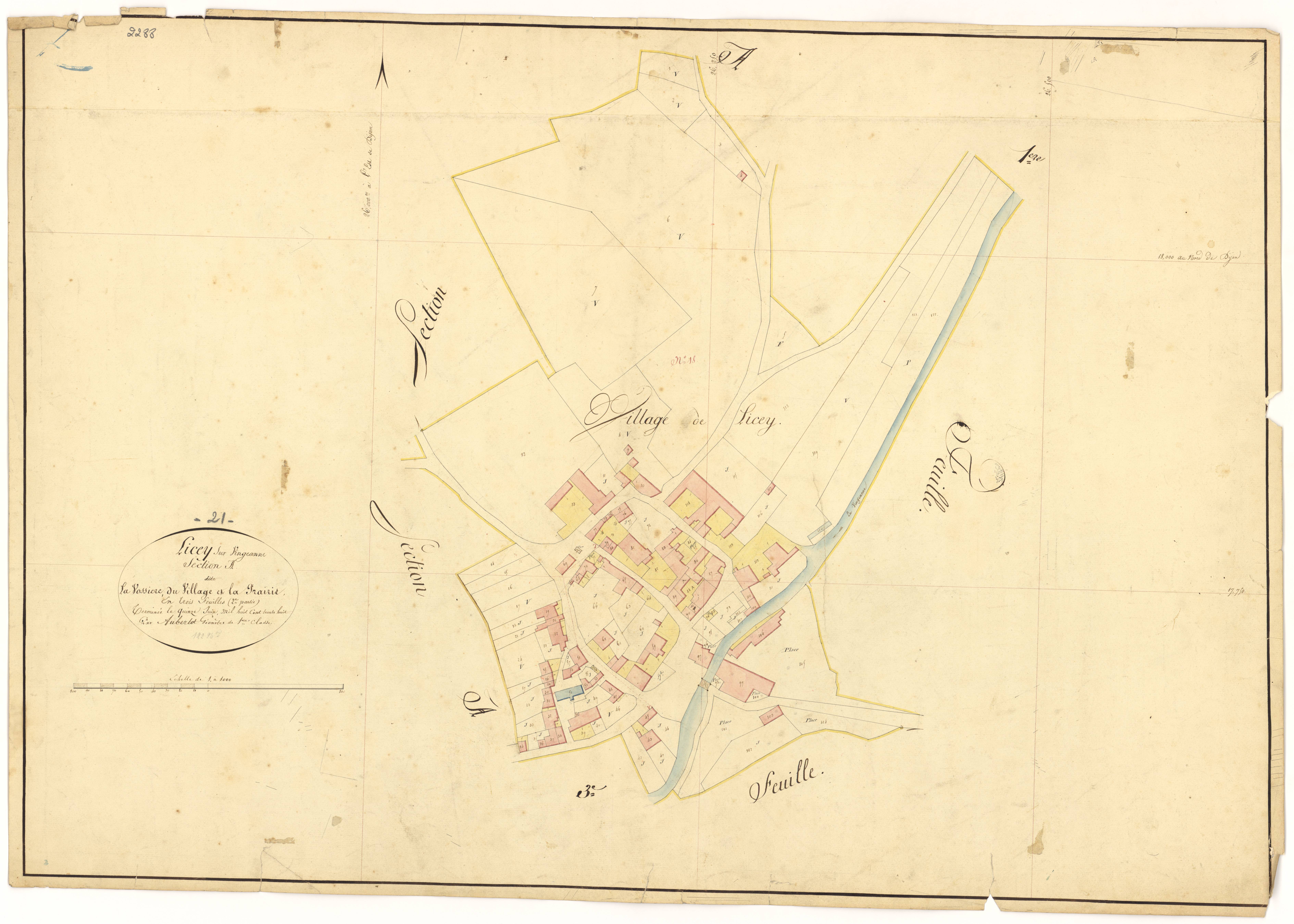 Licey-sur-Vingeanne - Section A2 - 3 P PLAN 345/4