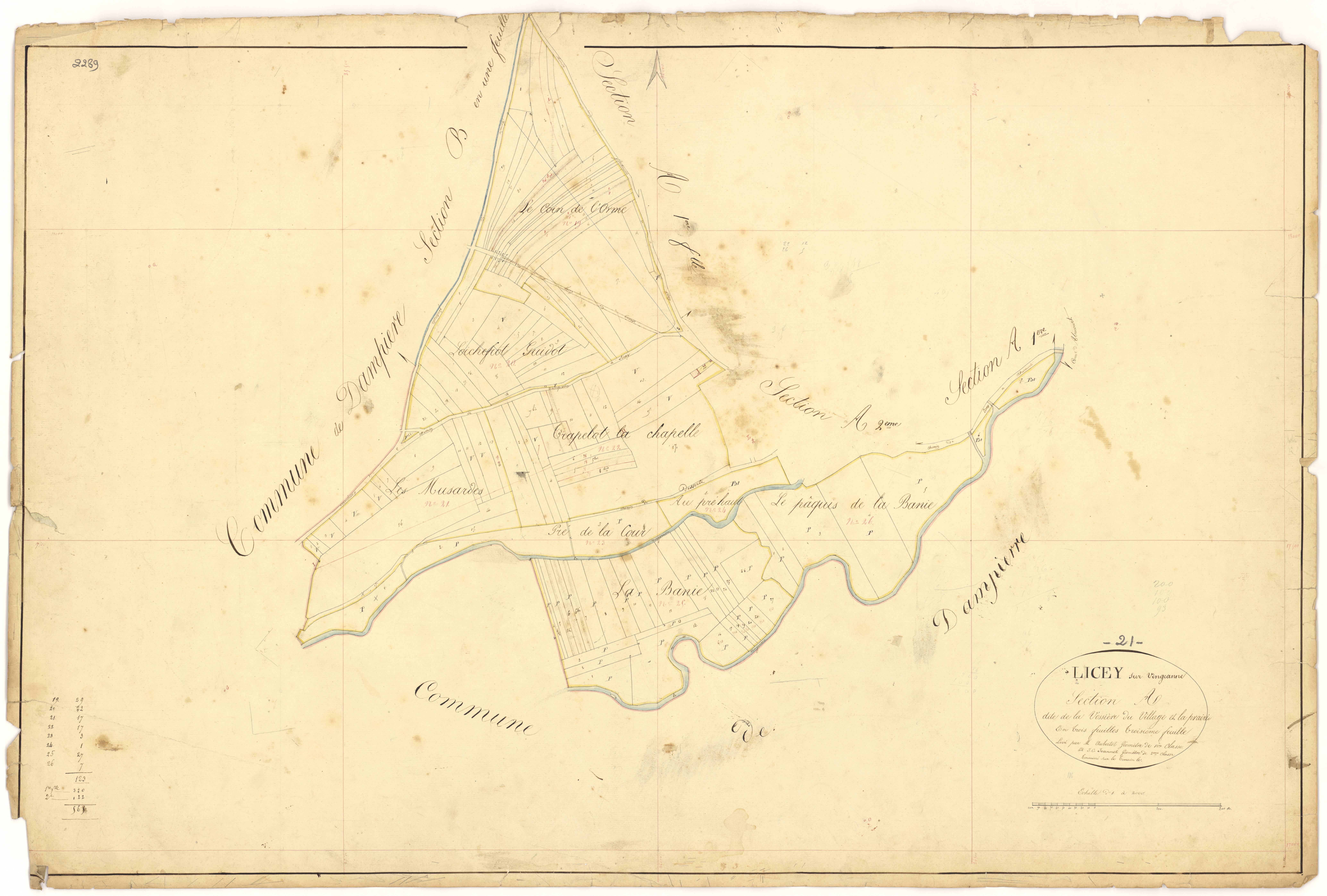 Licey-sur-Vingeanne - Section A3 - 3 P PLAN 345/5