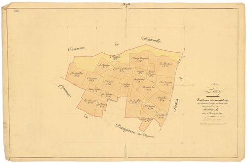 Licey-sur-Vingeanne - Section B (tableau d'assemblage) - 3 P PLAN 345/6