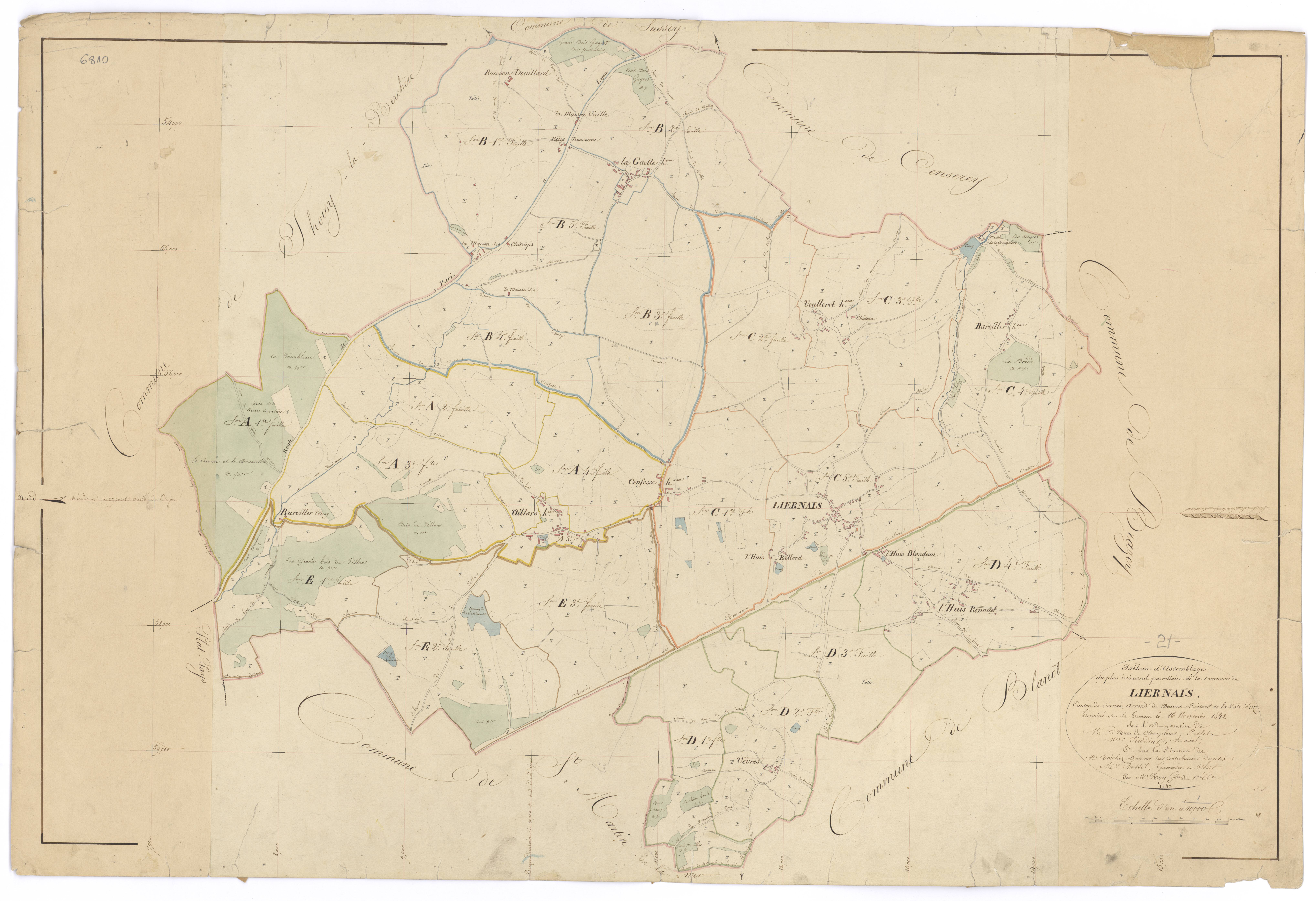 Liernais - Tableau d'assemblage - 3 P PLAN 346/1