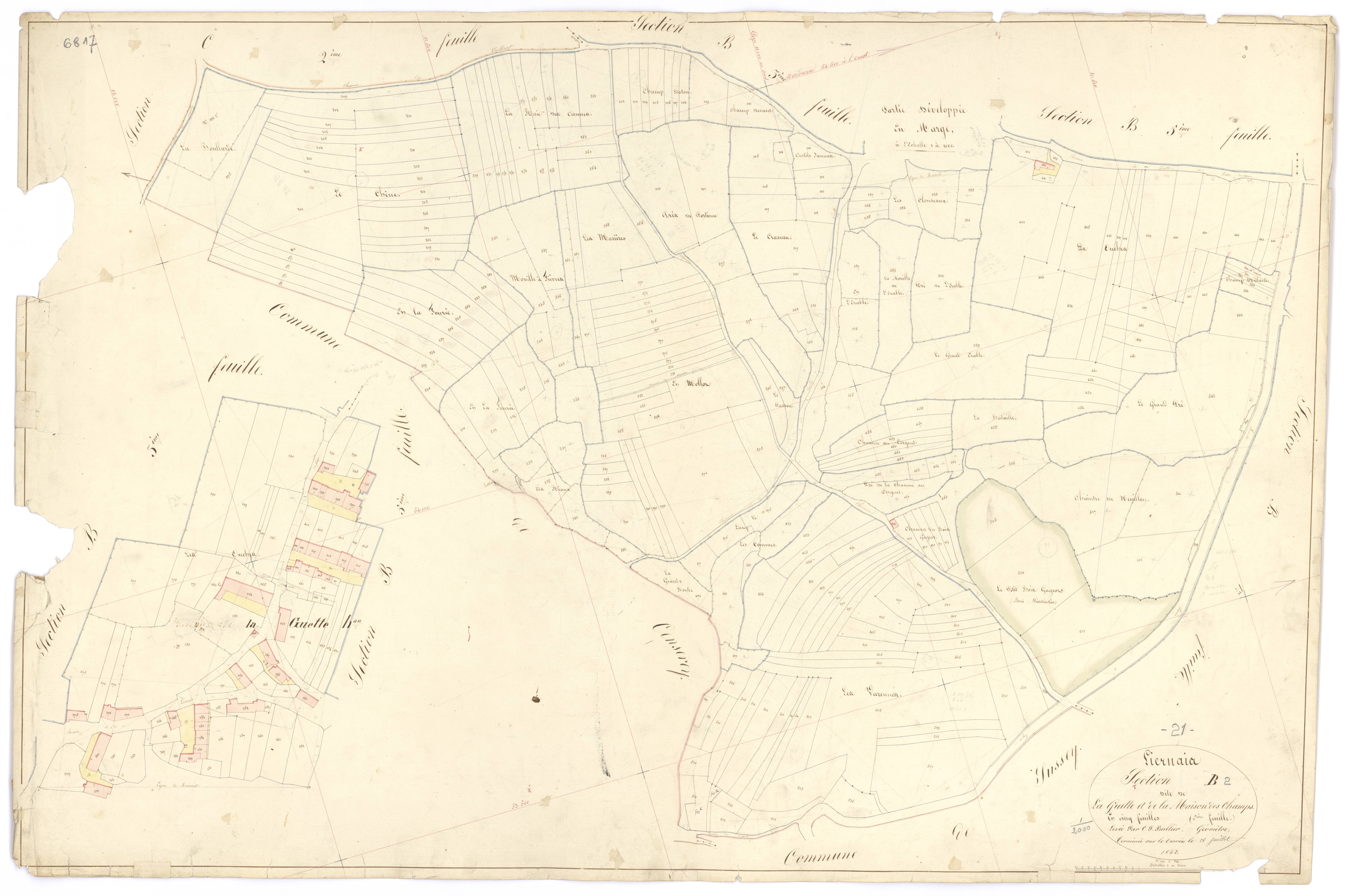 Liernais - Section B2 - 3 P PLAN 346/8