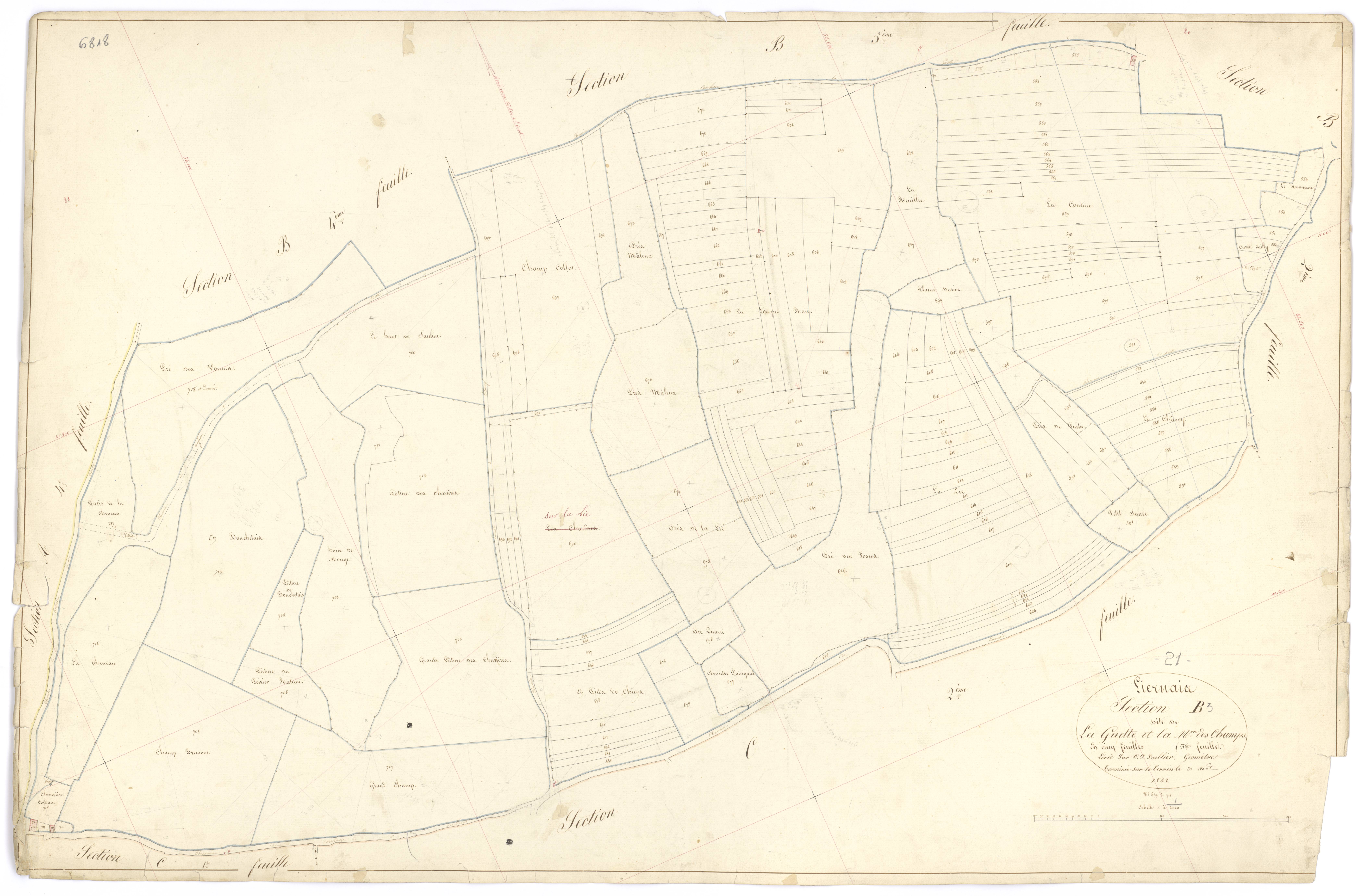 Liernais - Section B3 - 3 P PLAN 346/9