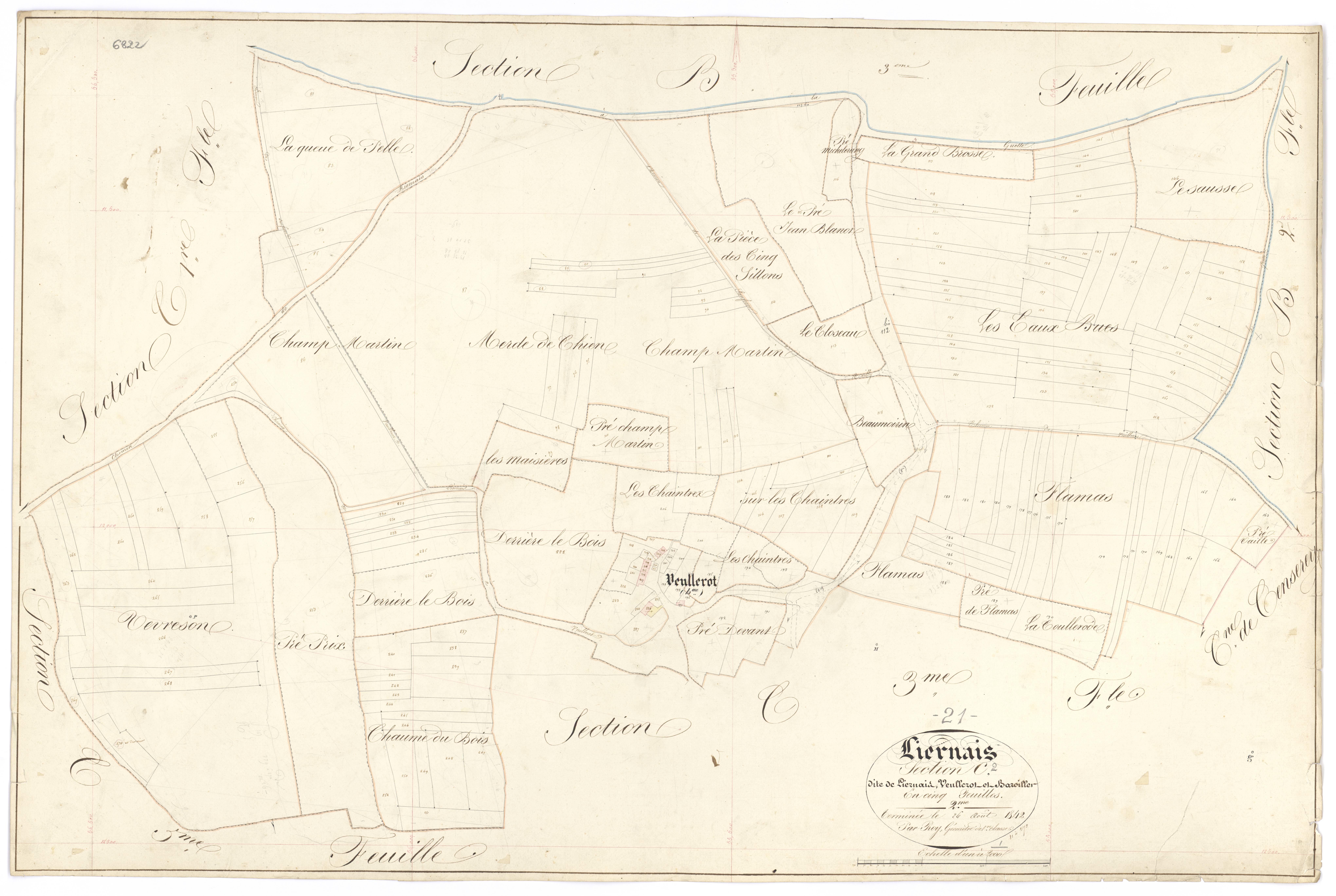 Liernais - Section C2 - 3 P PLAN 346/13