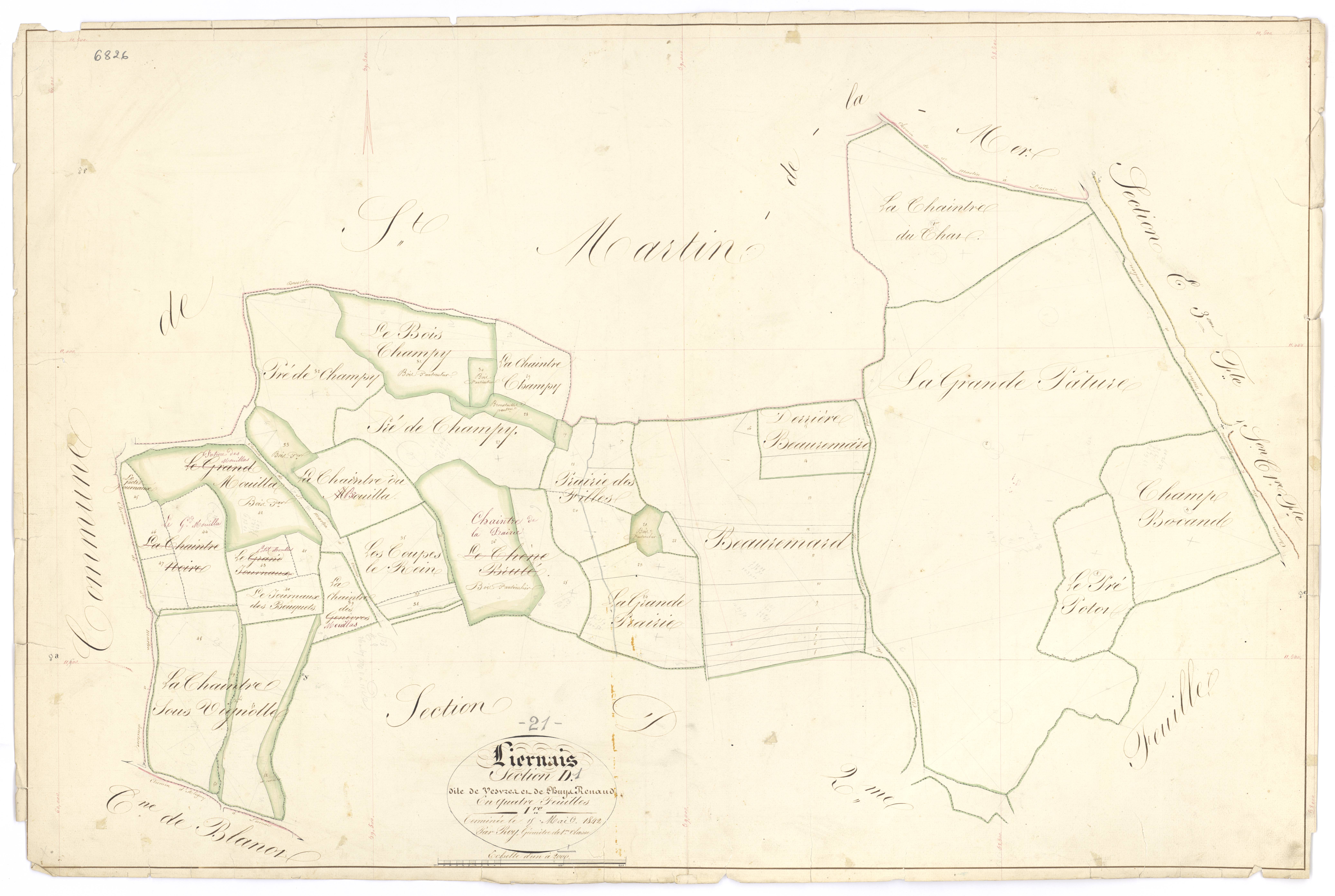 Liernais - Section D1 - 3 P PLAN 346/17