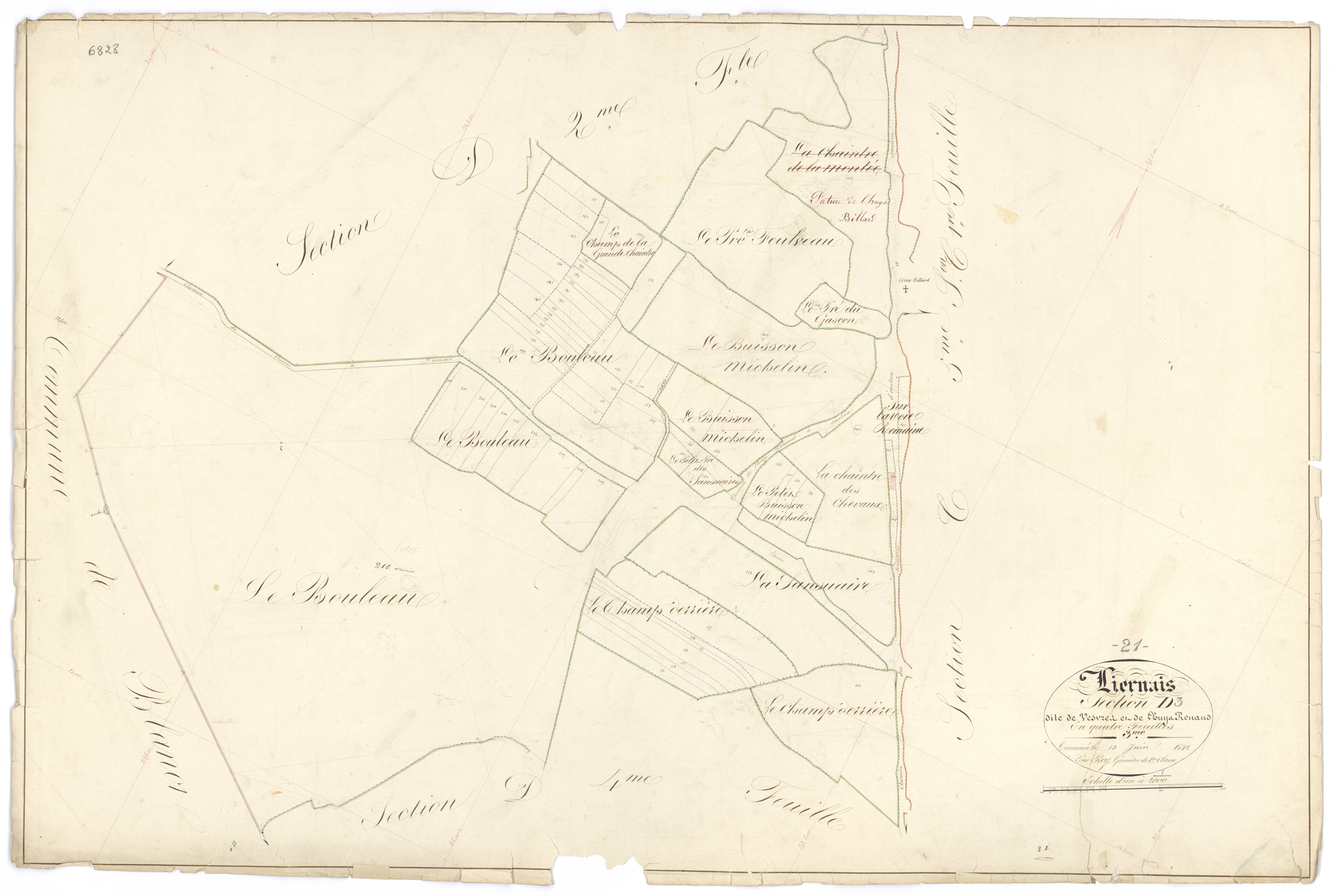 Liernais - Section D3 - 3 P PLAN 346/19