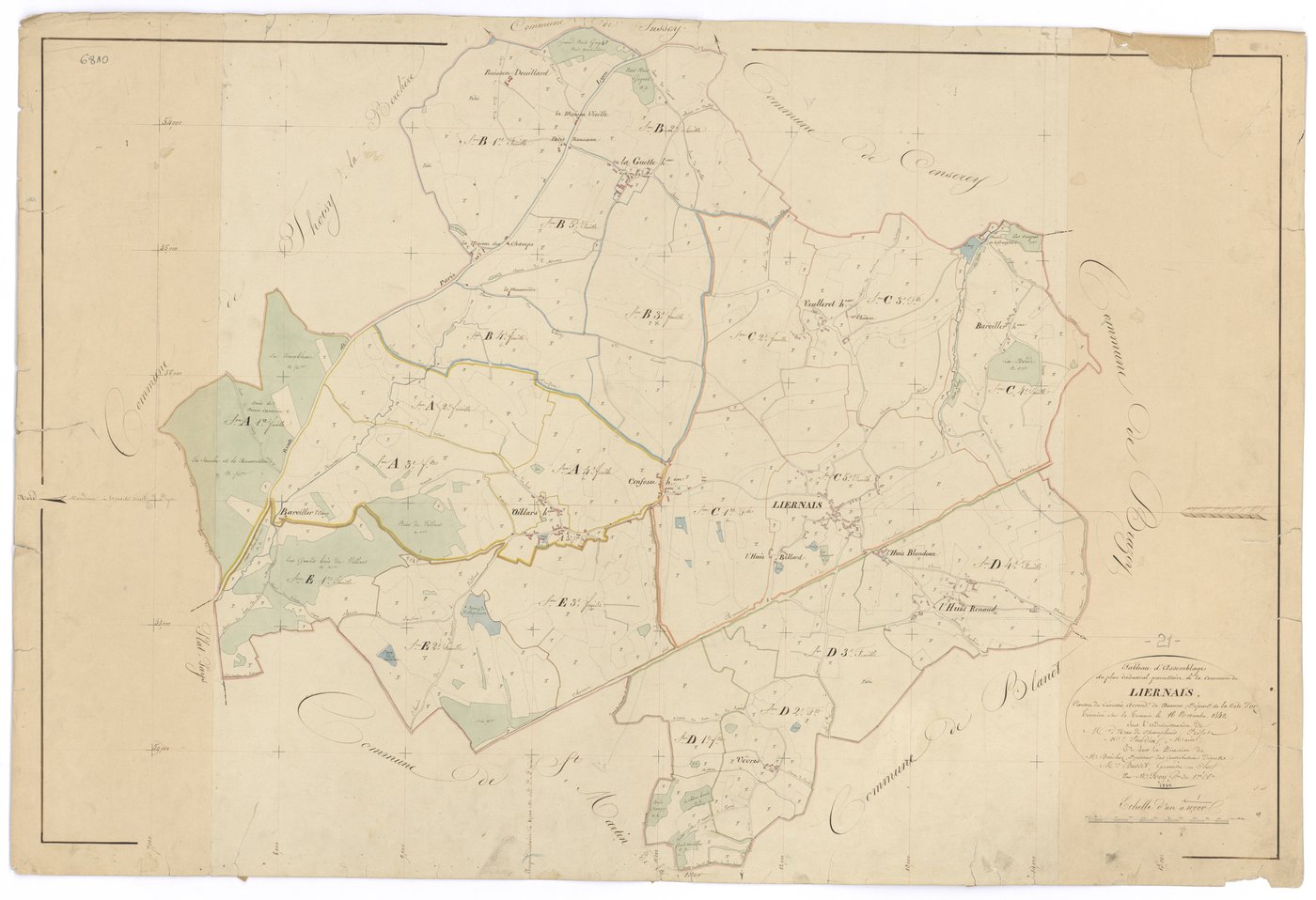 Liernais - Tableau d'assemblage - 3 P PLAN 346/1