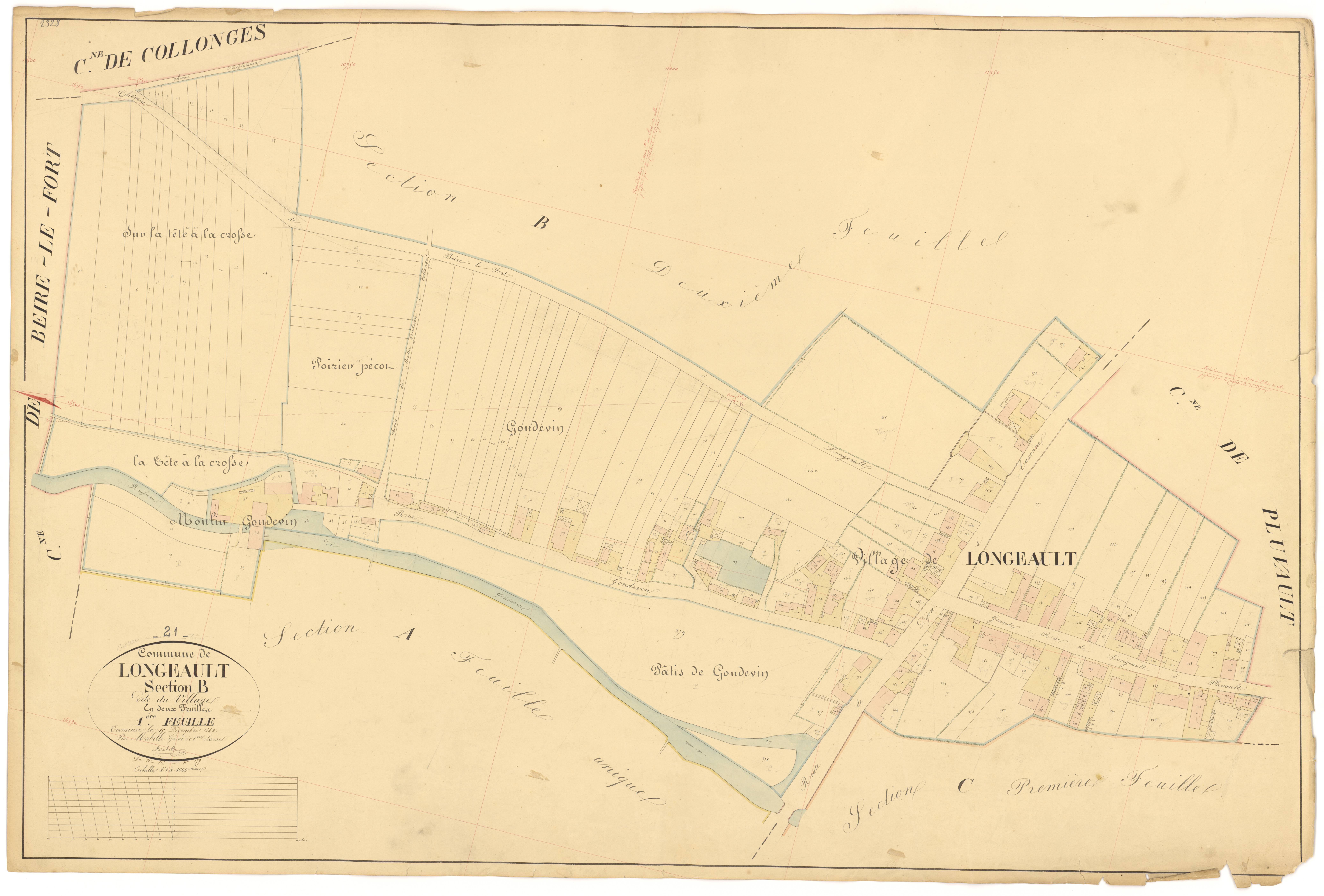 Longeault - Section B1 - 3 P PLAN 349/3