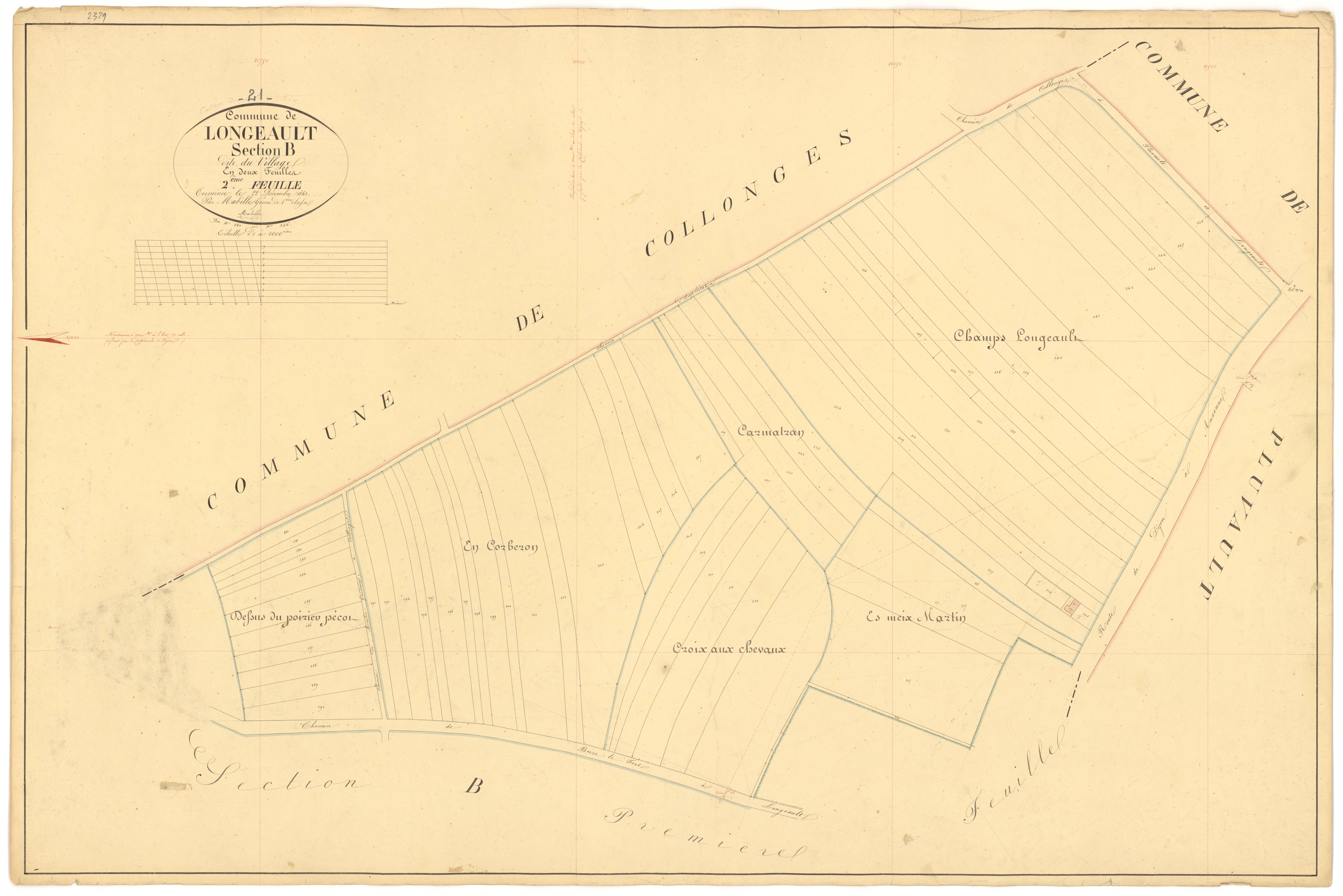 Longeault - Section B2 - 3 P PLAN 349/4