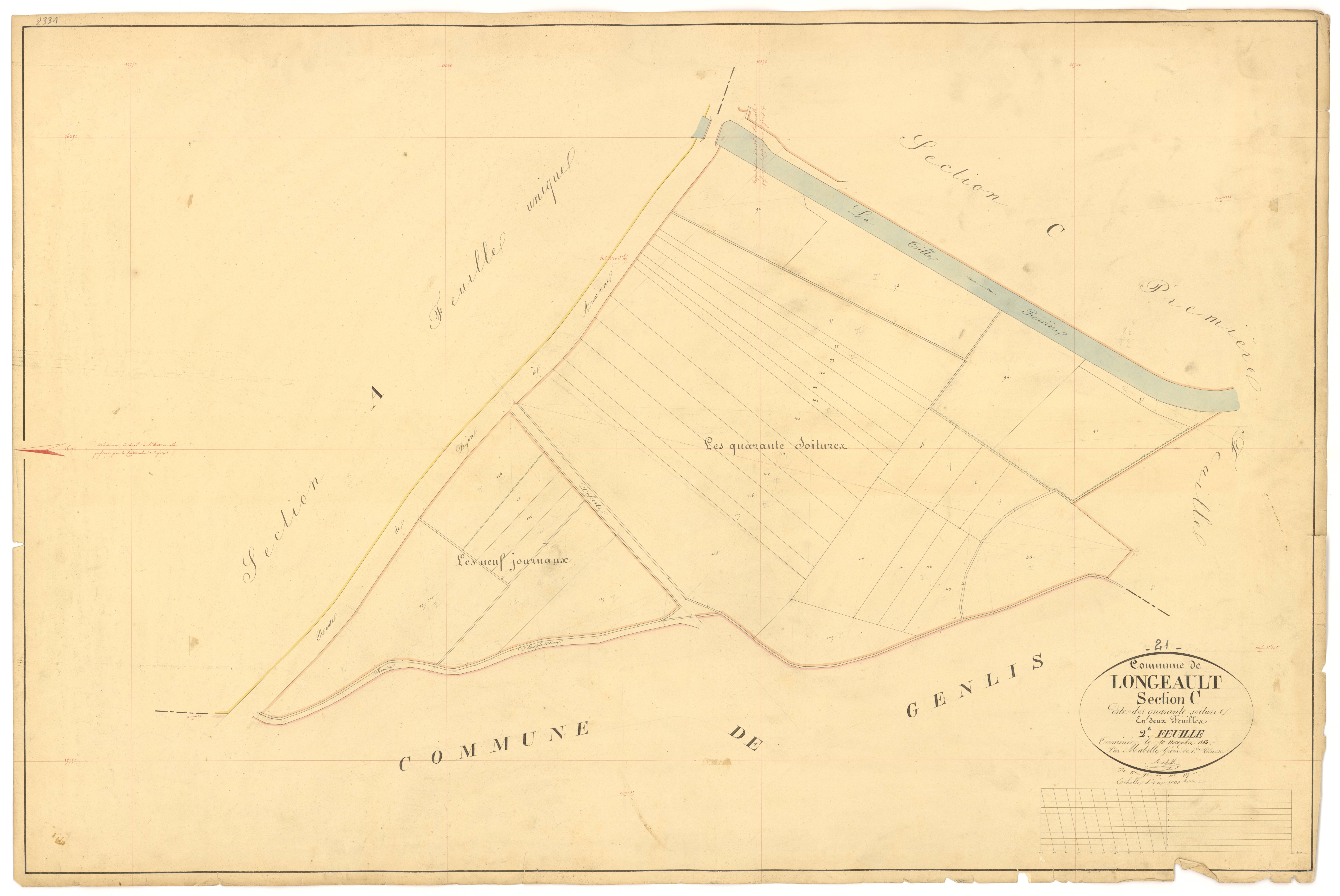Longeault - Section C2 - 3 P PLAN 349/6