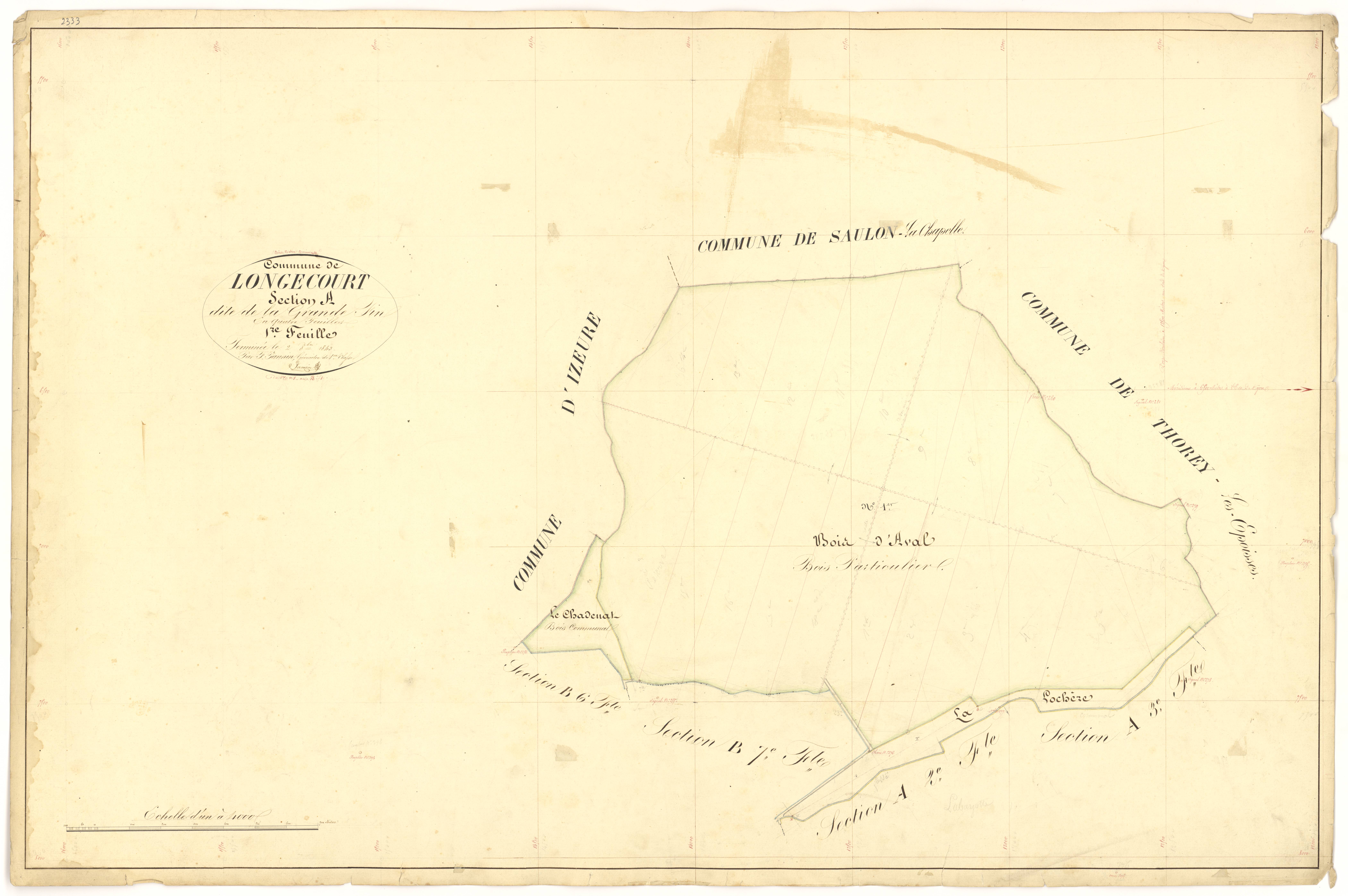 Longecourt-en-Plaine - Section A1 - 3 P PLAN 350/2