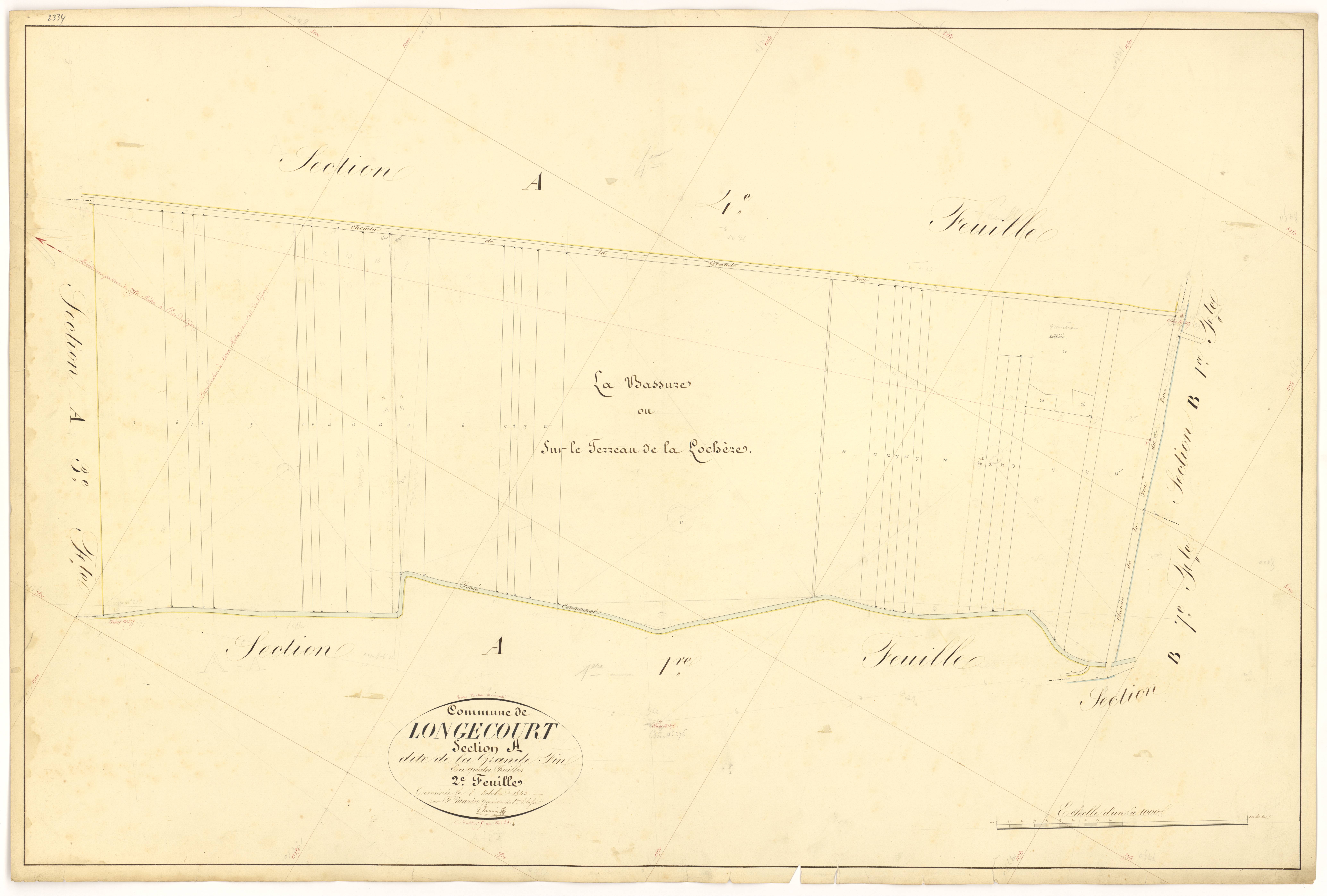Longecourt-en-Plaine - Section A2 - 3 P PLAN 350/3