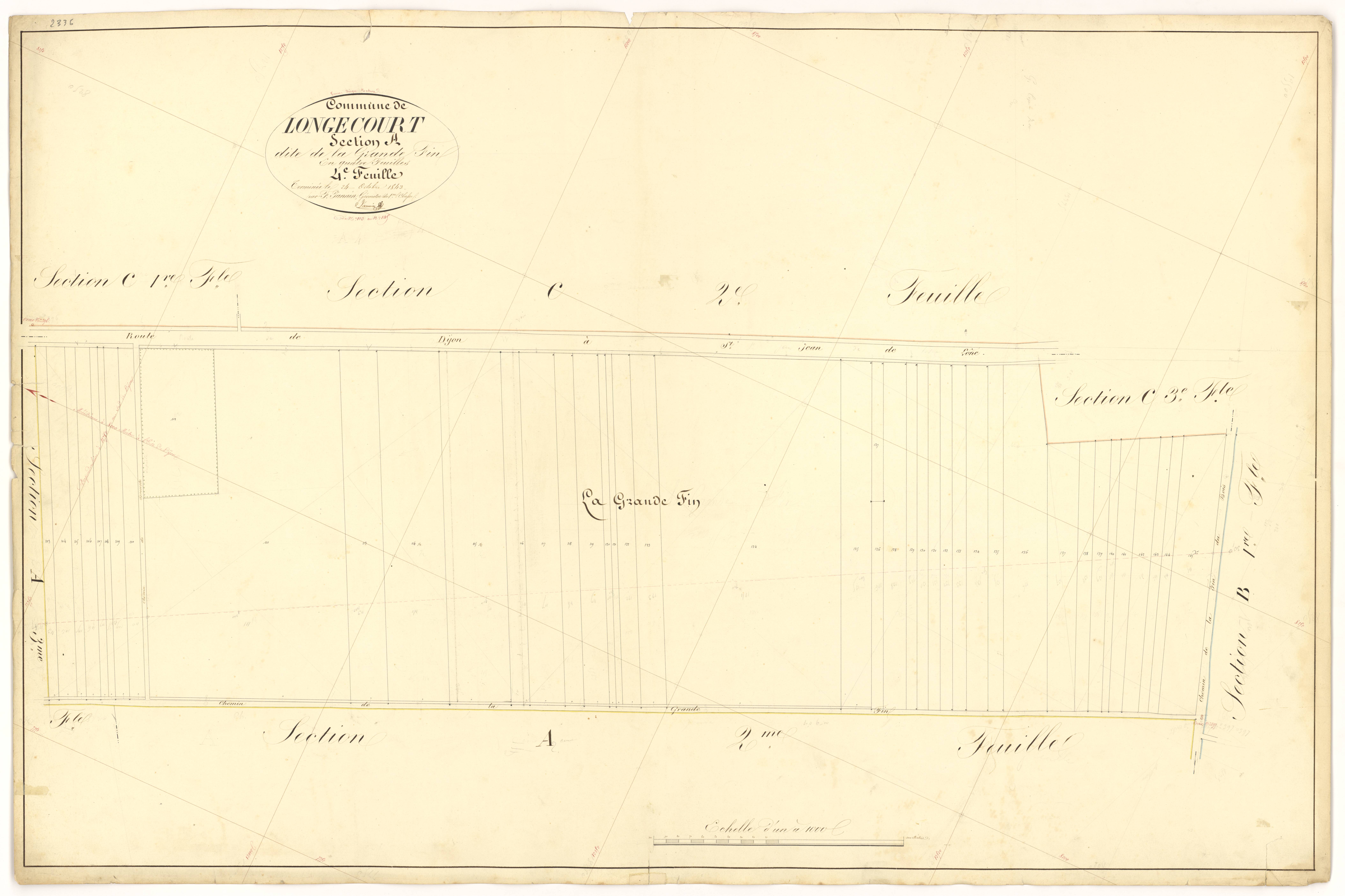 Longecourt-en-Plaine - Section A4 - 3 P PLAN 350/5