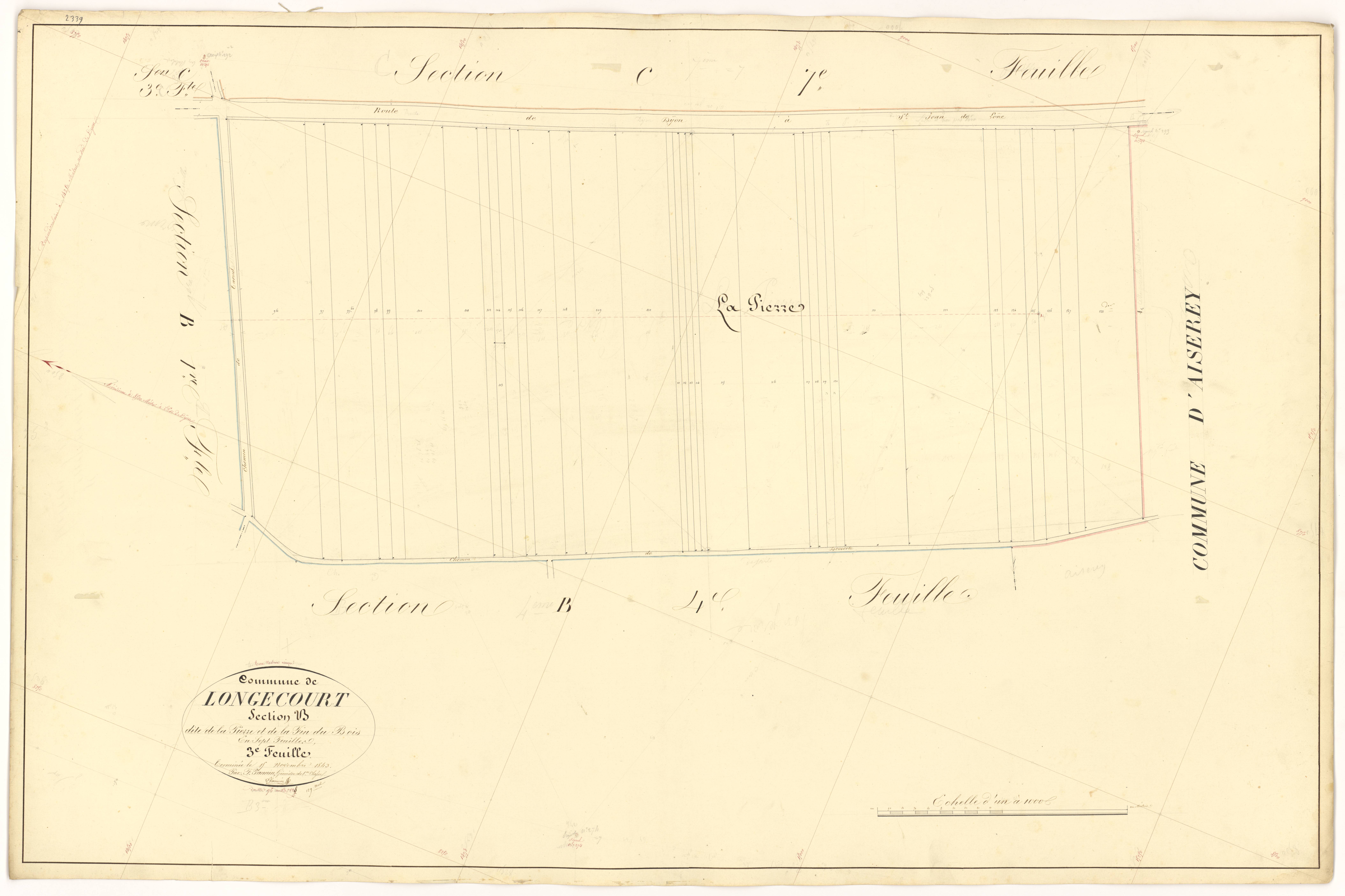 Longecourt-en-Plaine - Section B3 - 3 P PLAN 350/8