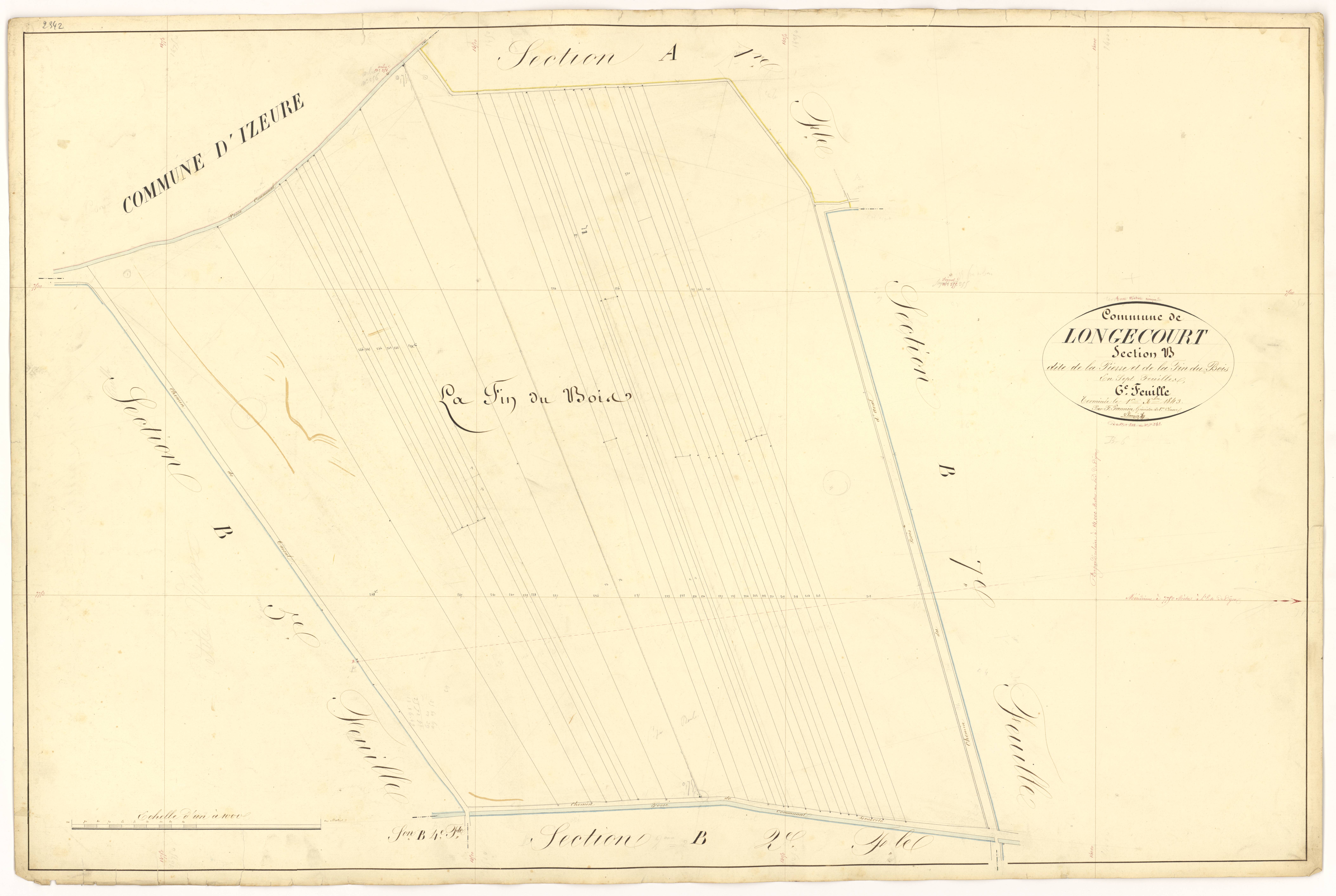 Longecourt-en-Plaine - Section B6 - 3 P PLAN 350/11