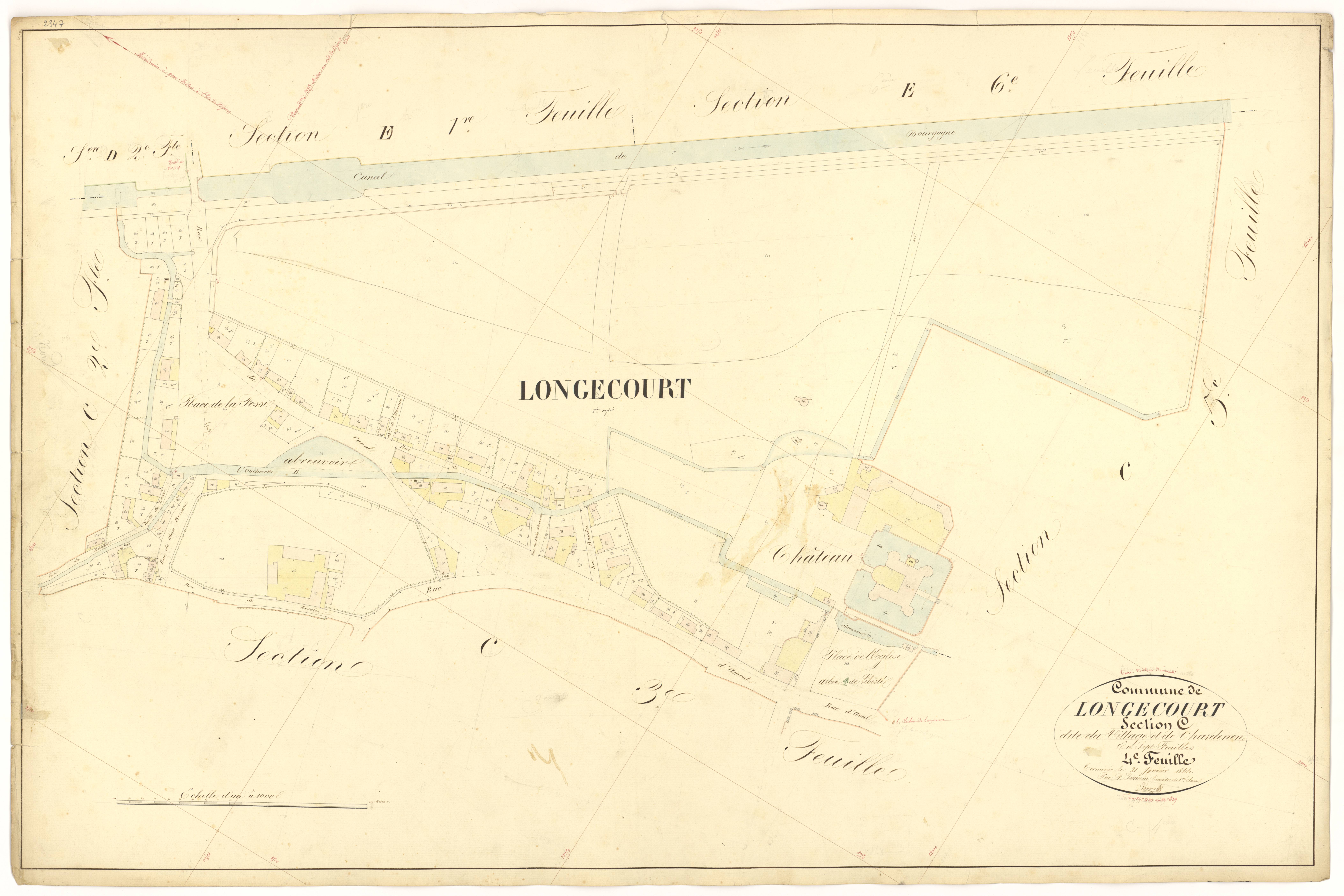 Longecourt-en-Plaine - Section C4 - 3 P PLAN 350/16