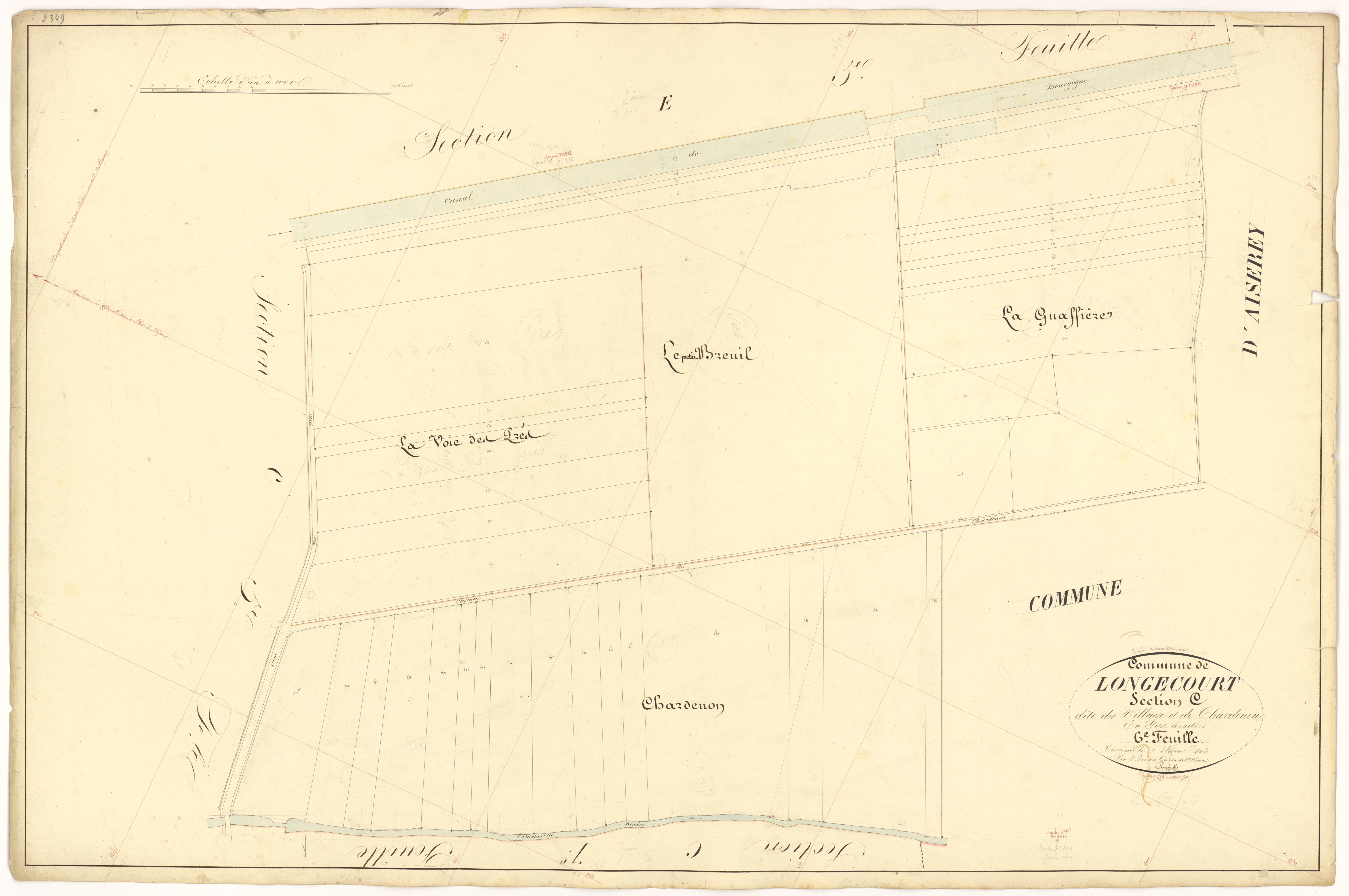 Longecourt-en-Plaine - Section C6 - 3 P PLAN 350/18