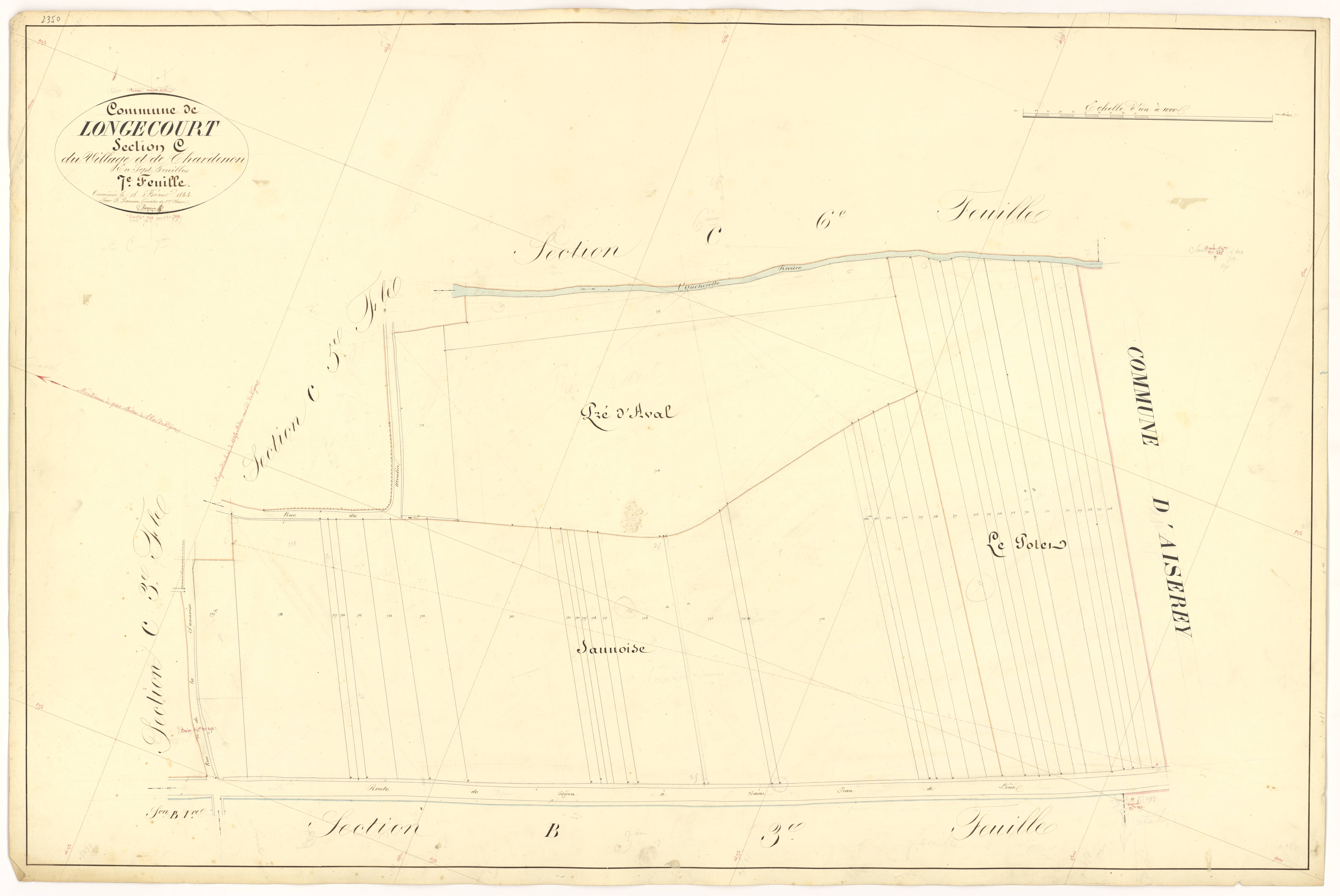 Longecourt-en-Plaine - Section C7 - 3 P PLAN 350/19