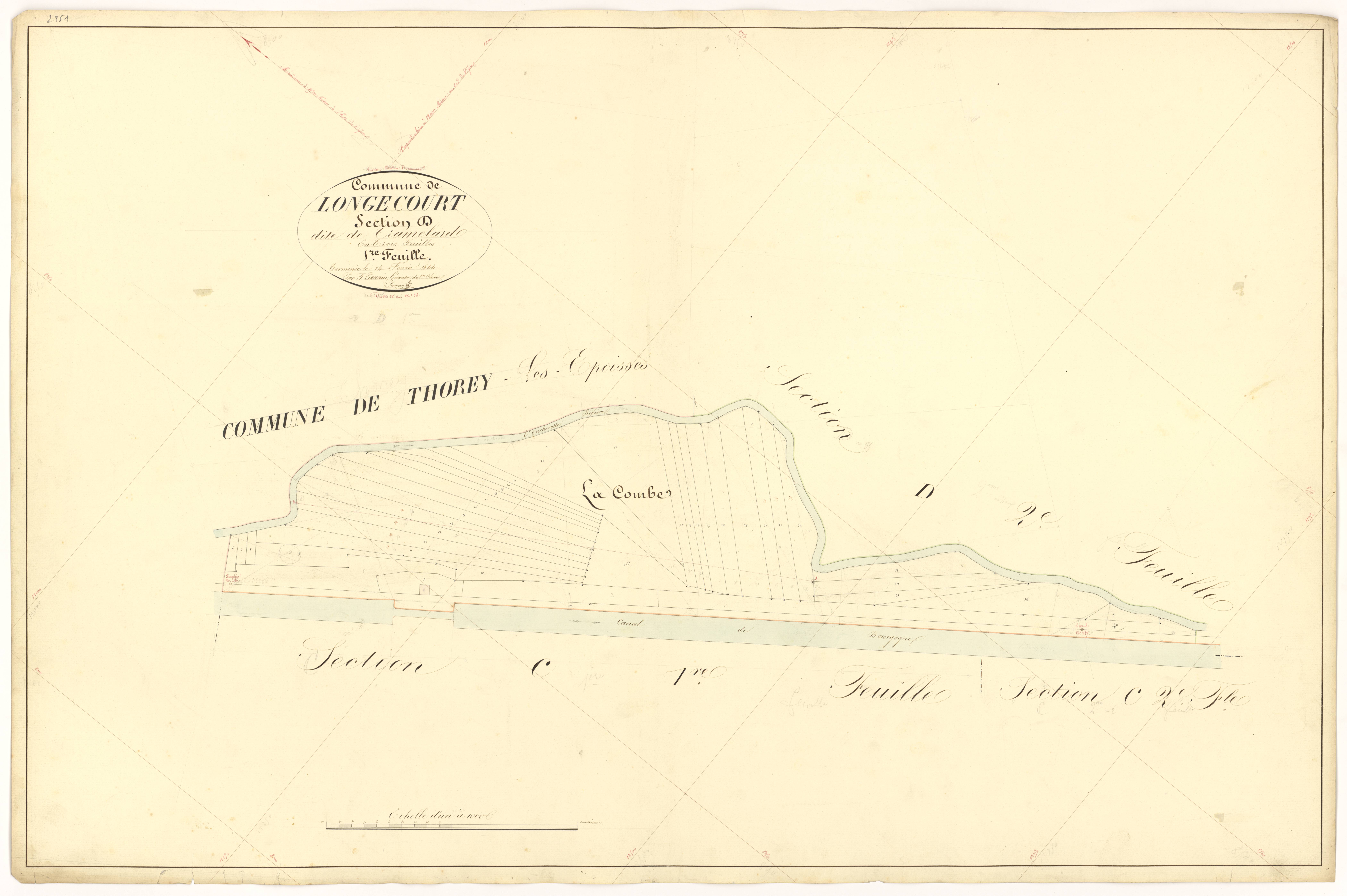 Longecourt-en-Plaine - Section D1 - 3 P PLAN 350/20