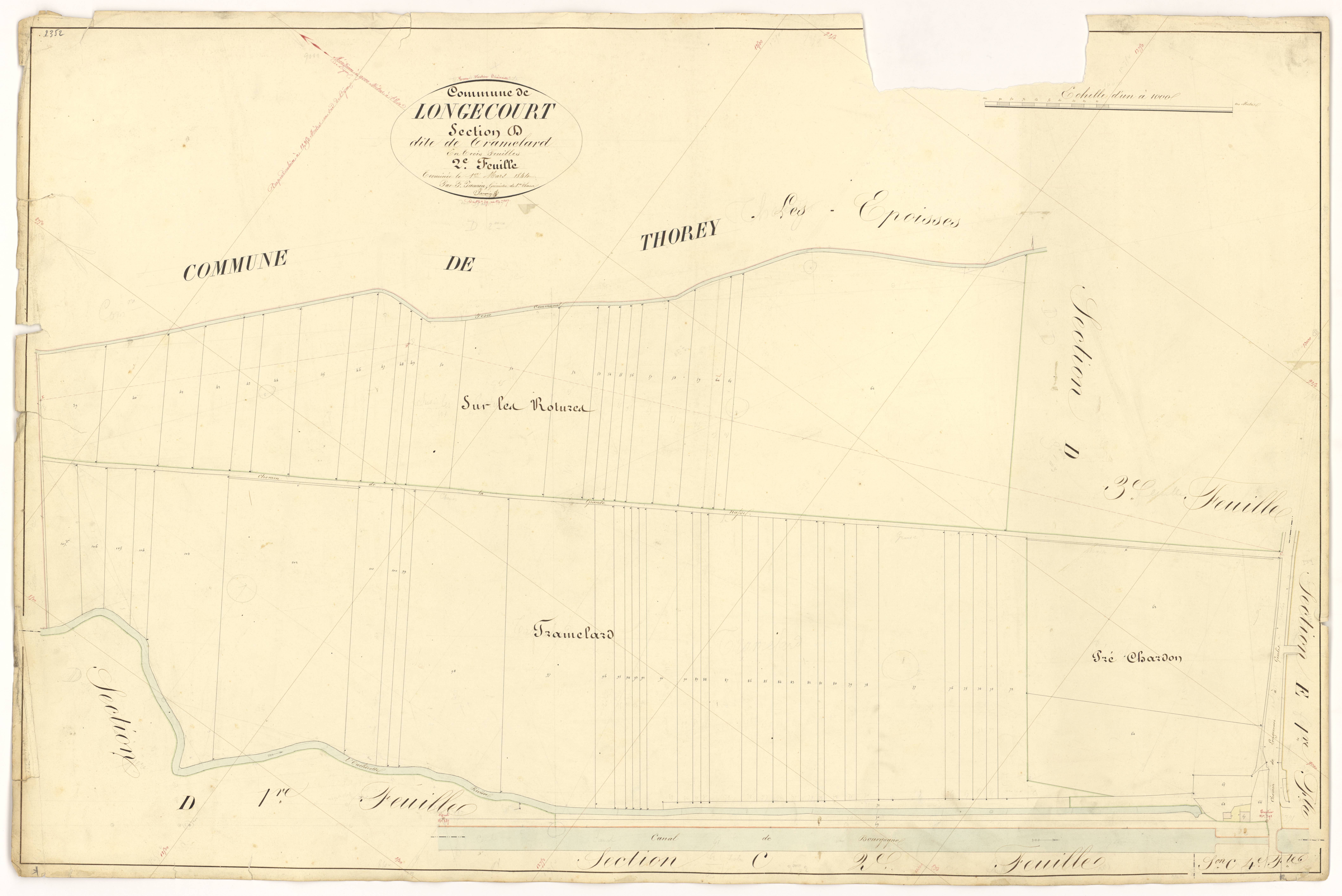 Longecourt-en-Plaine - Section D2 - 3 P PLAN 350/21