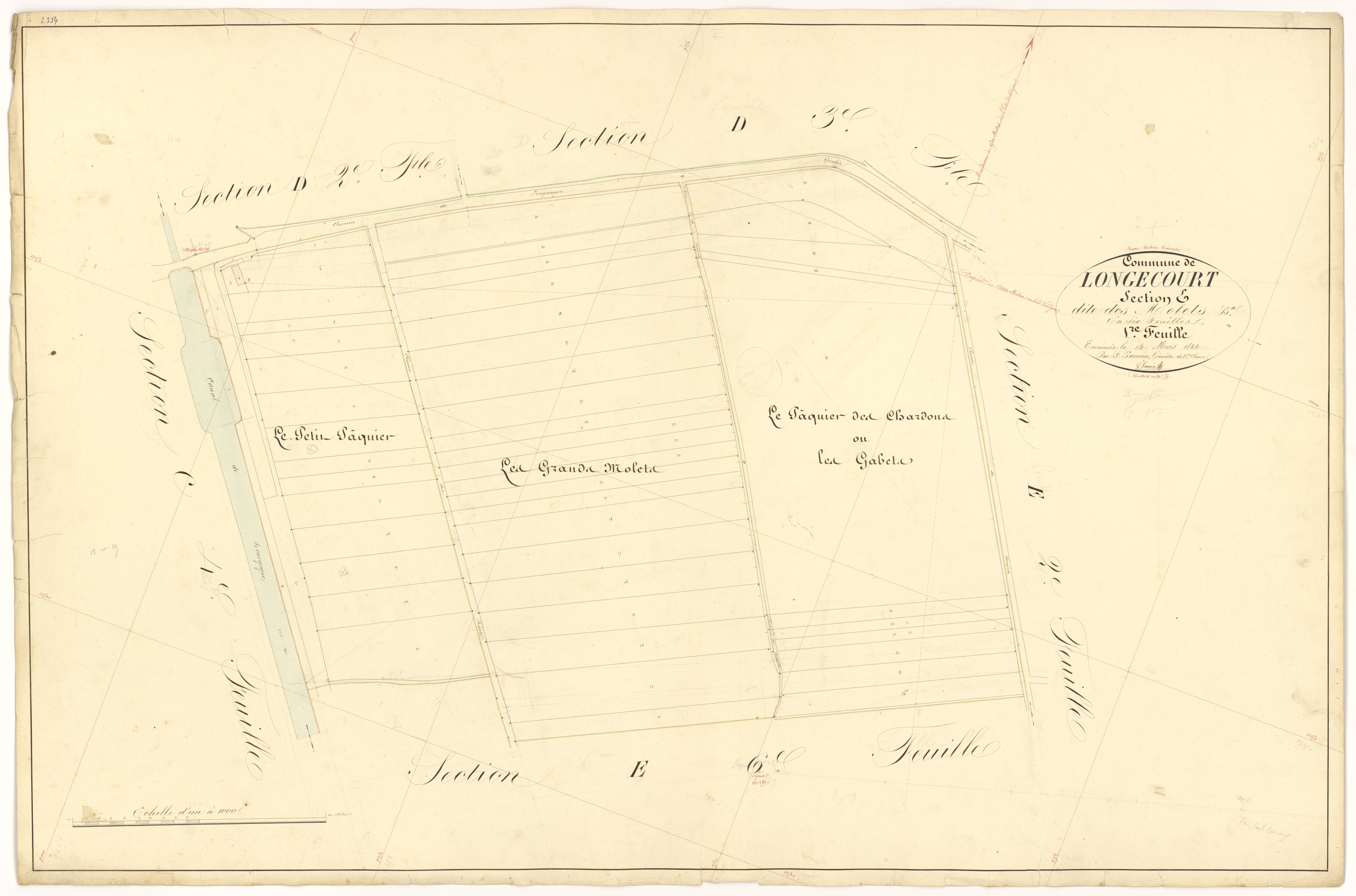 Longecourt-en-Plaine - Section E1 - 3 P PLAN 350/23