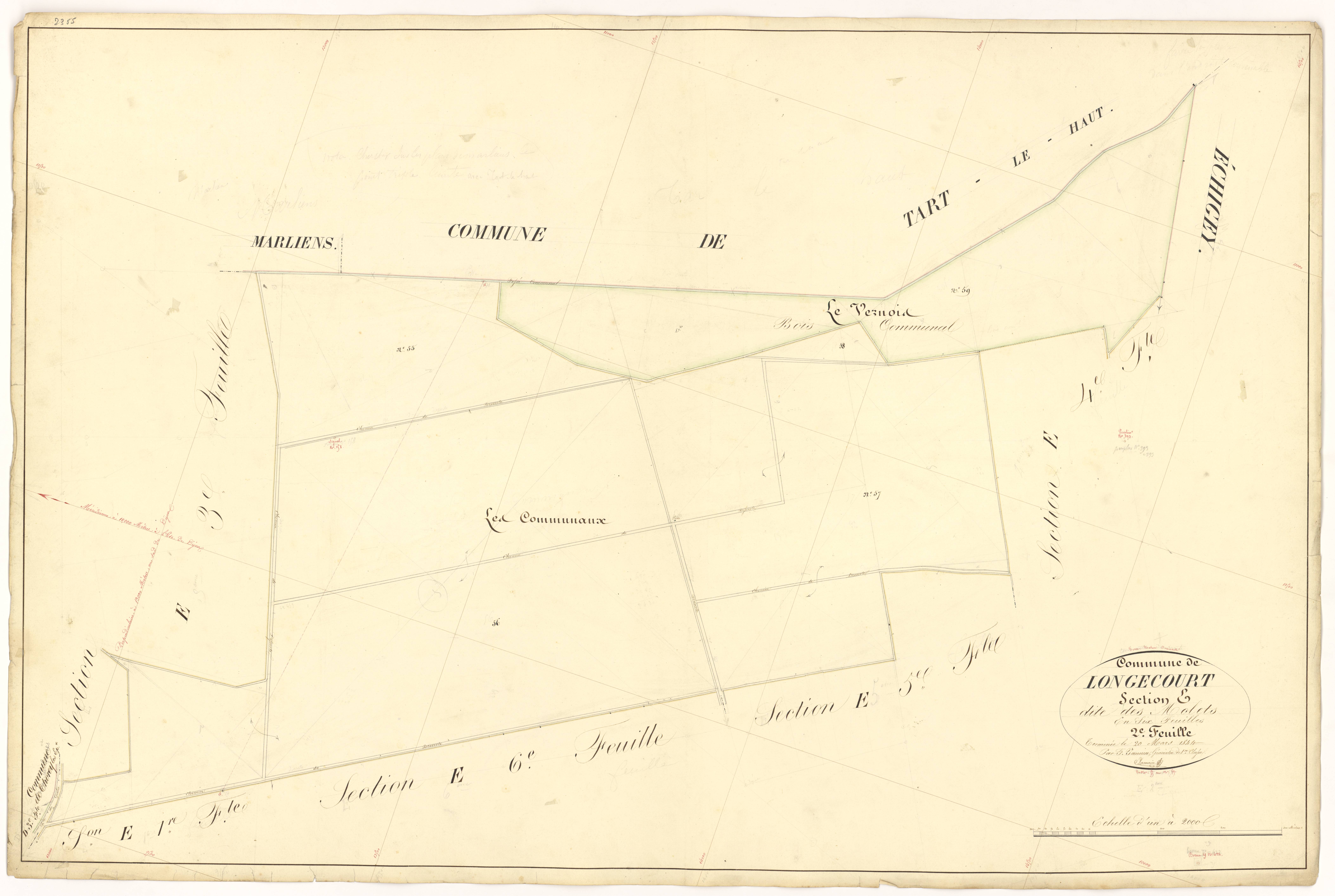 Longecourt-en-Plaine - Section E2 - 3 P PLAN 350/24