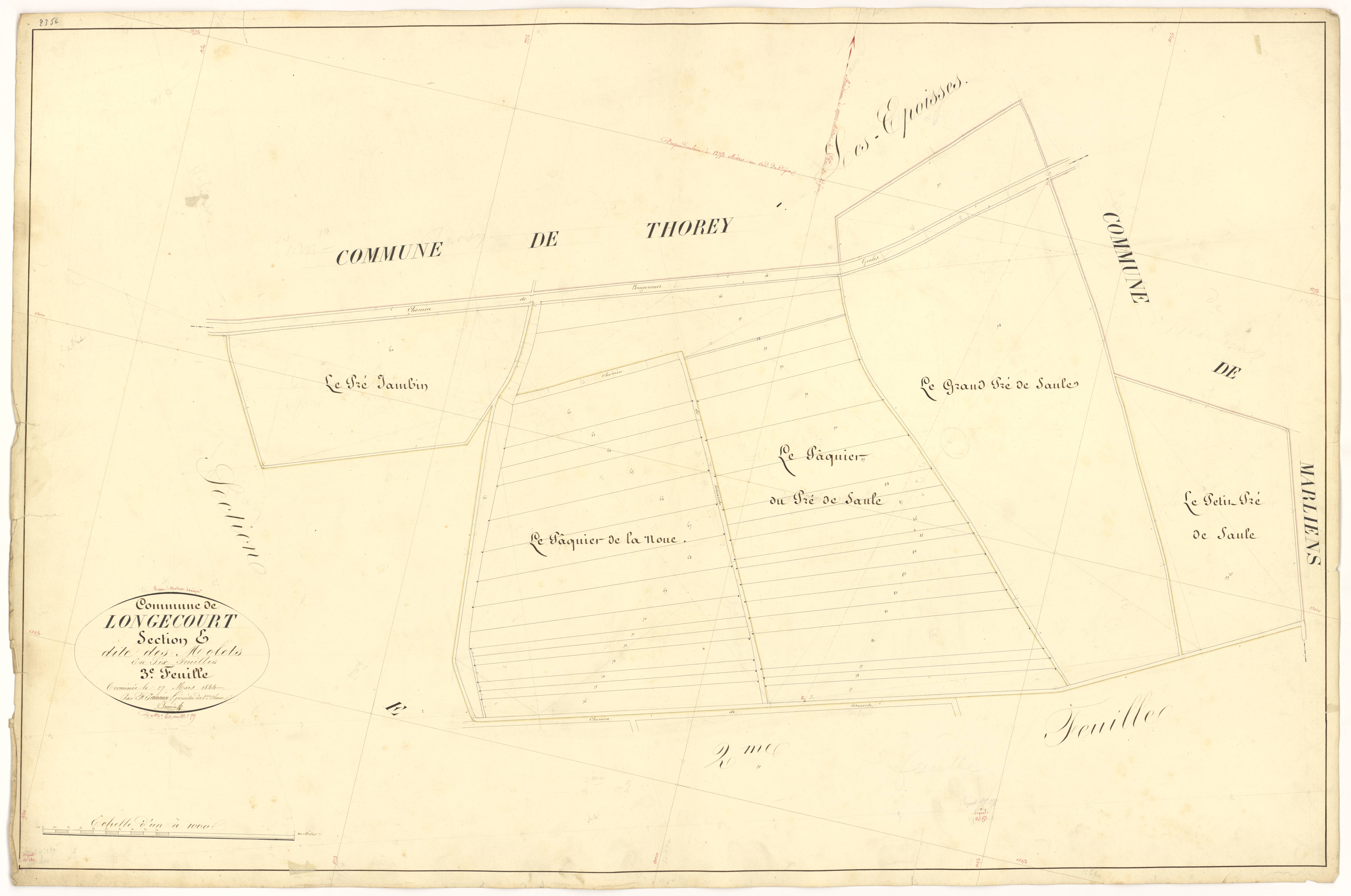 Longecourt-en-Plaine - Section E3 - 3 P PLAN 350/25
