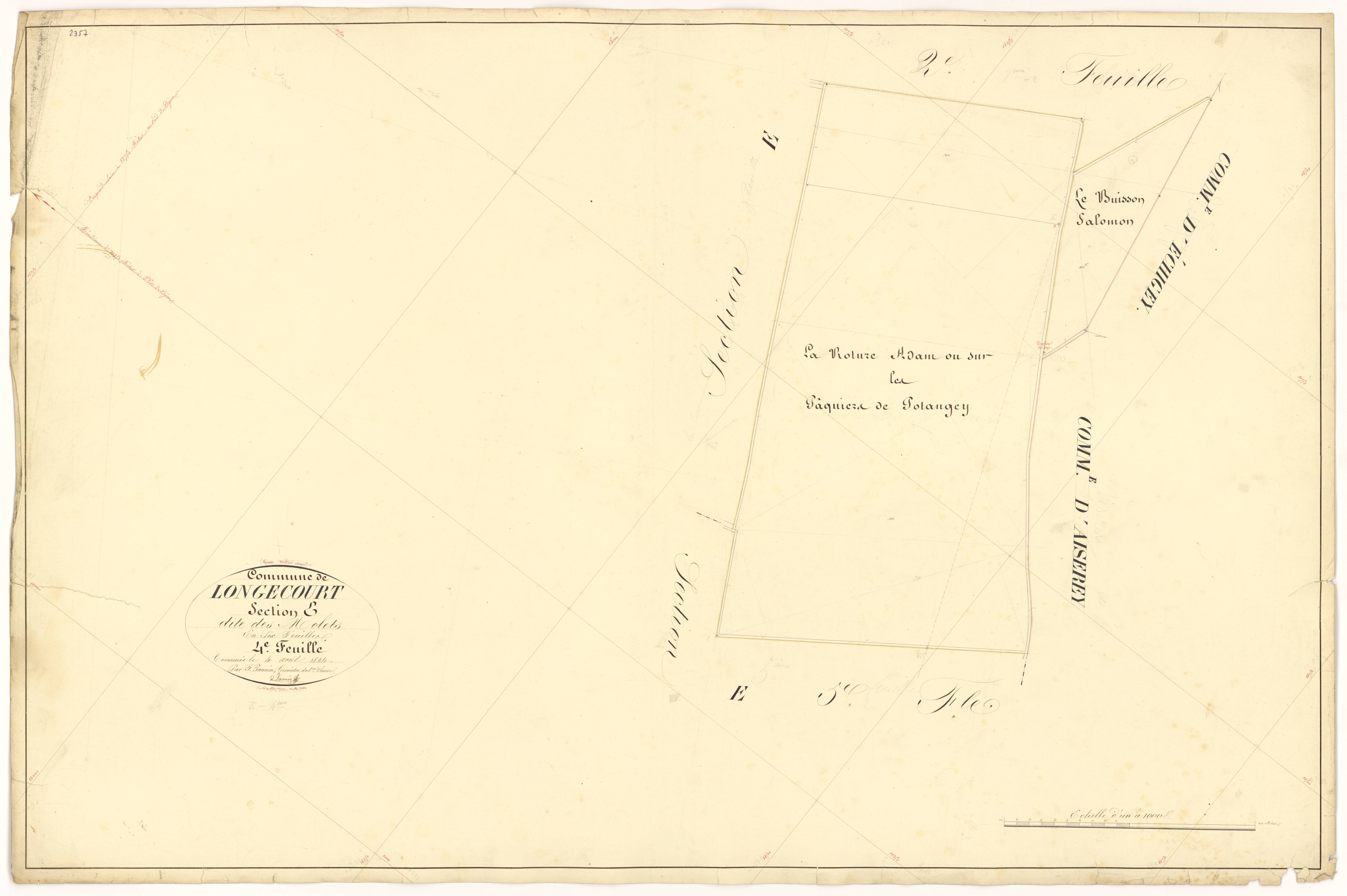 Longecourt-en-Plaine - Section E4 - 3 P PLAN 350/26