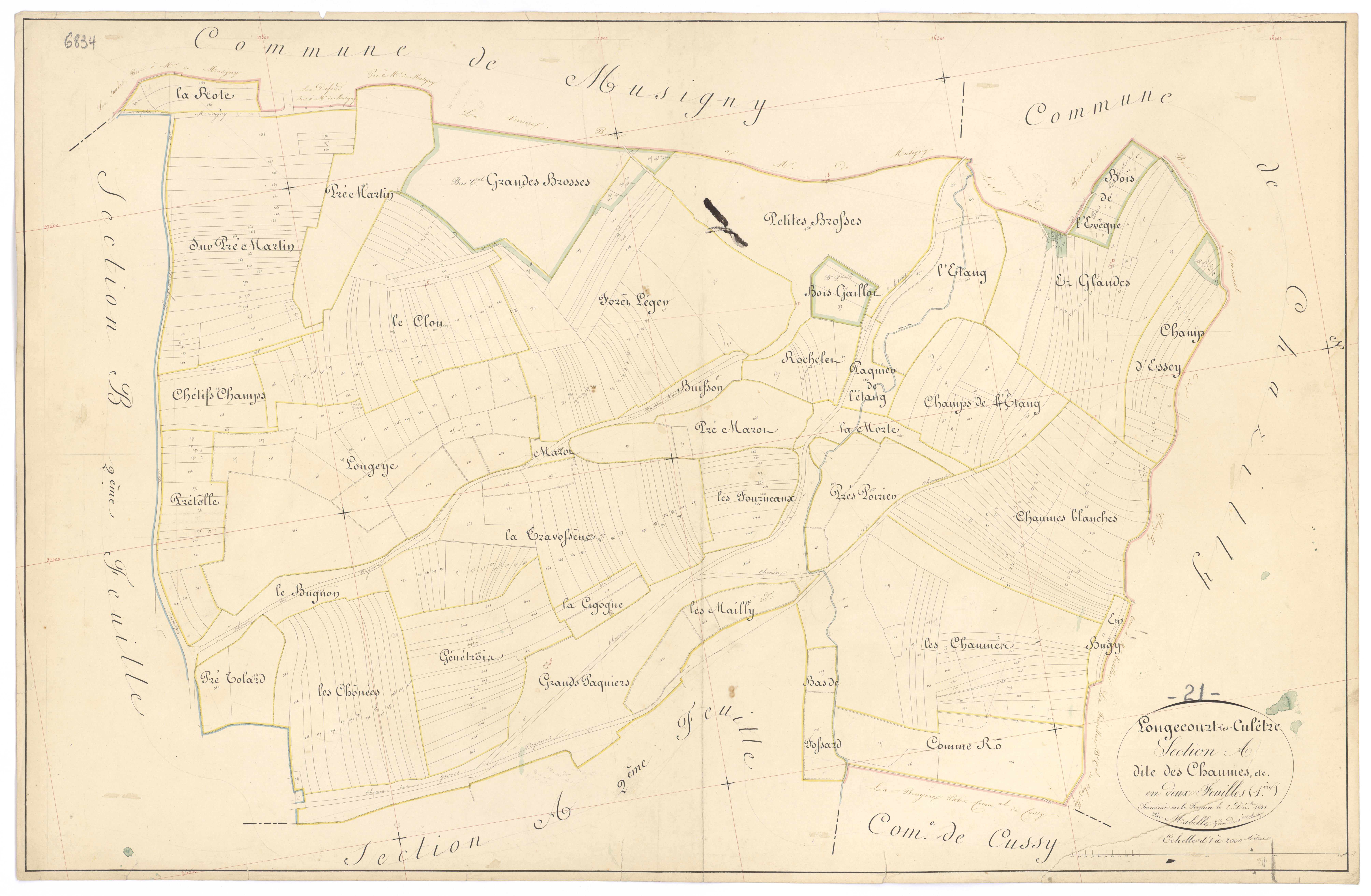Longecourt-lès-Culêtre - Section A1 - 3 P PLAN 351/2